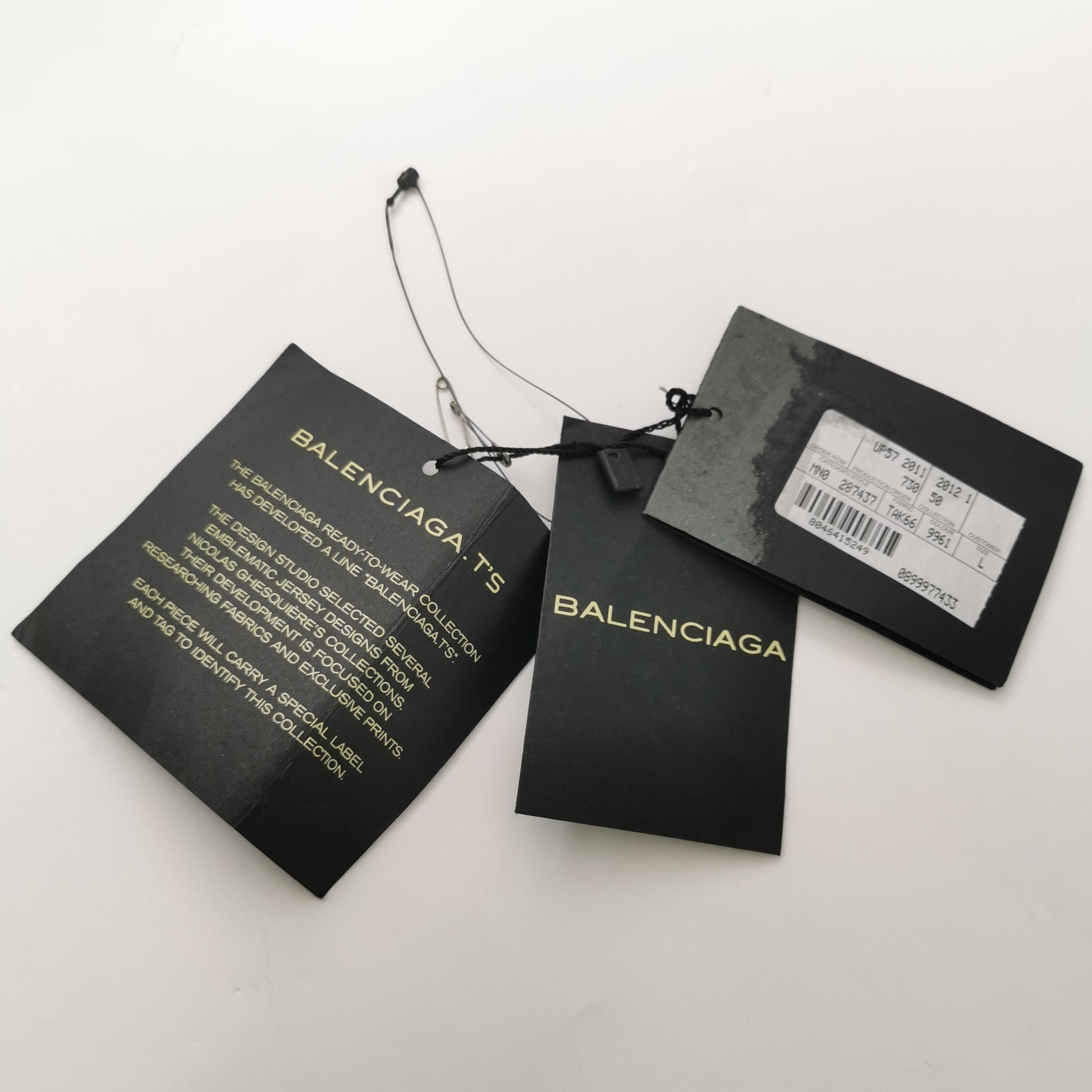 Balenciaga Balenciaga Linen Colorblock Pattern Short-Sleeve T-Shirt L Size L / US 10 / IT 46 - 9 Thumbnail