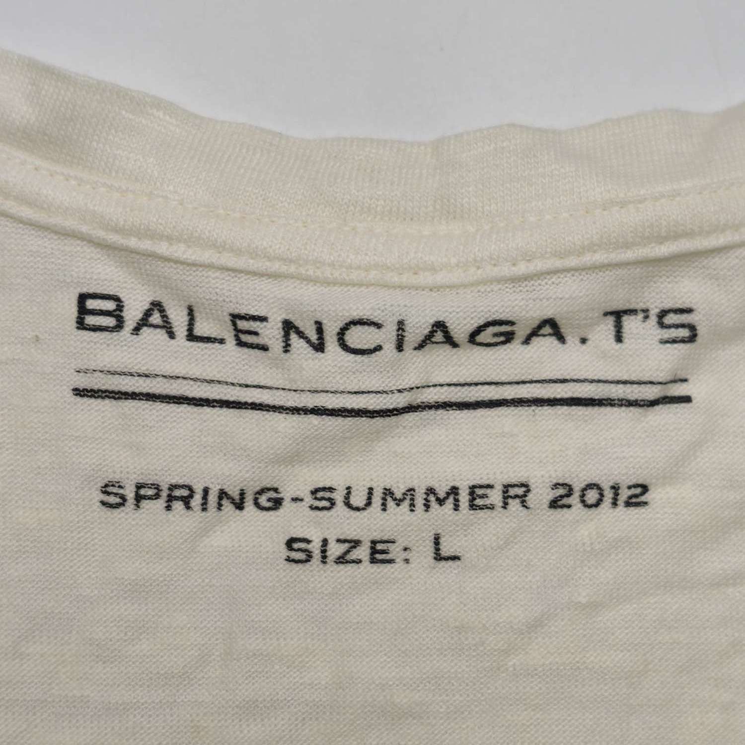Balenciaga Balenciaga Linen Colorblock Pattern Short-Sleeve T-Shirt L Size L / US 10 / IT 46 - 11 Thumbnail