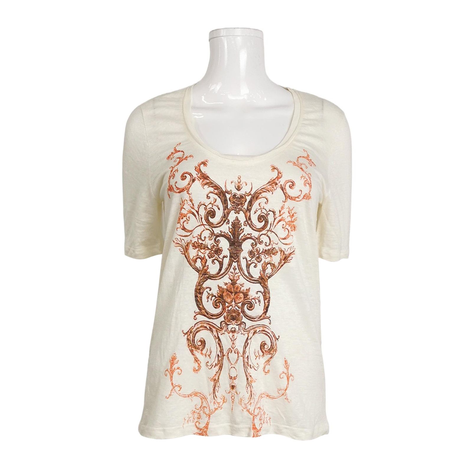 Balenciaga Balenciaga Linen Colorblock Pattern Short-Sleeve T-Shirt L Size L / US 10 / IT 46 - 2 Thumbnail