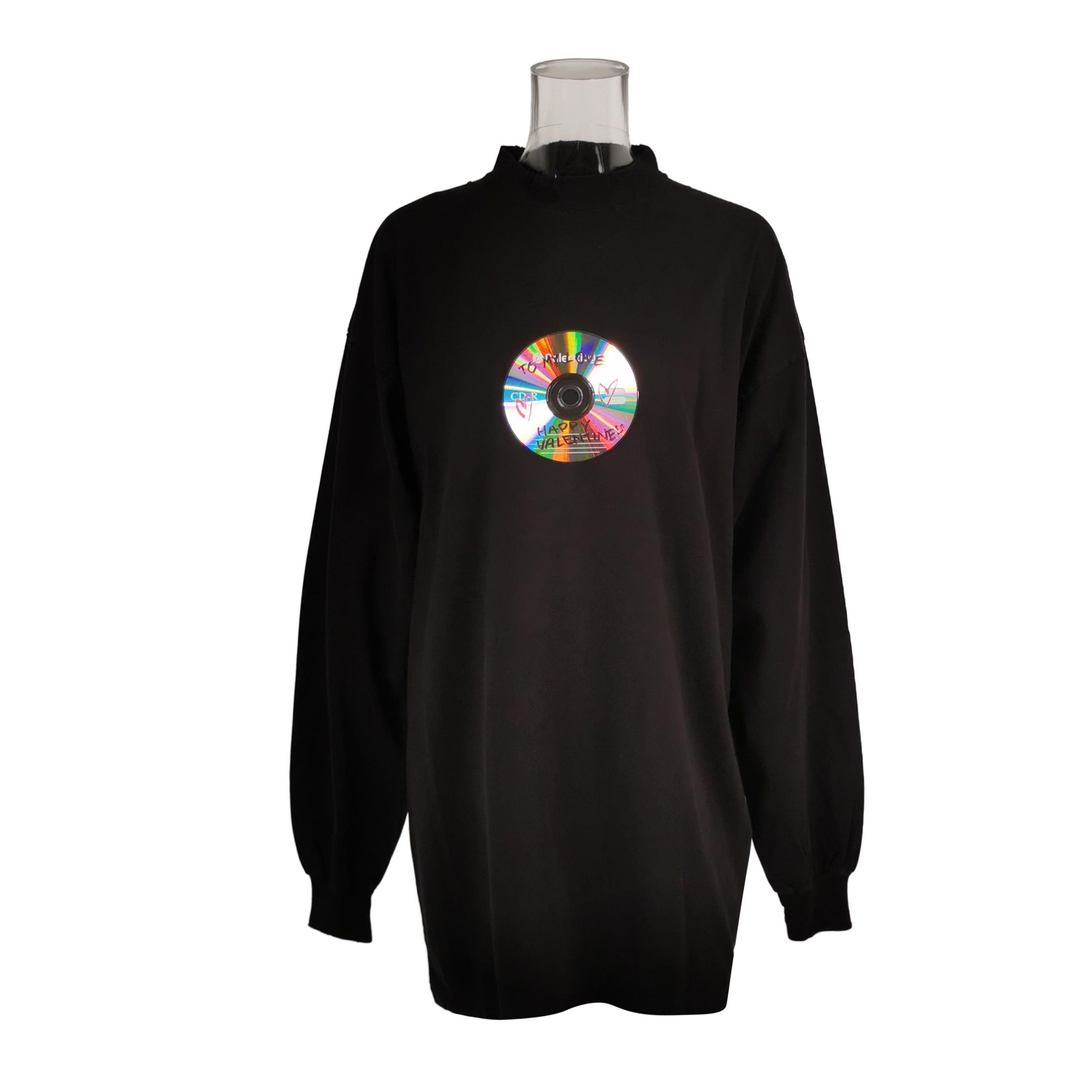 Balenciaga Balenciaga L Size CD Print Cotton Sweatshirt Size L / US 10 / IT 46 - 2 Thumbnail