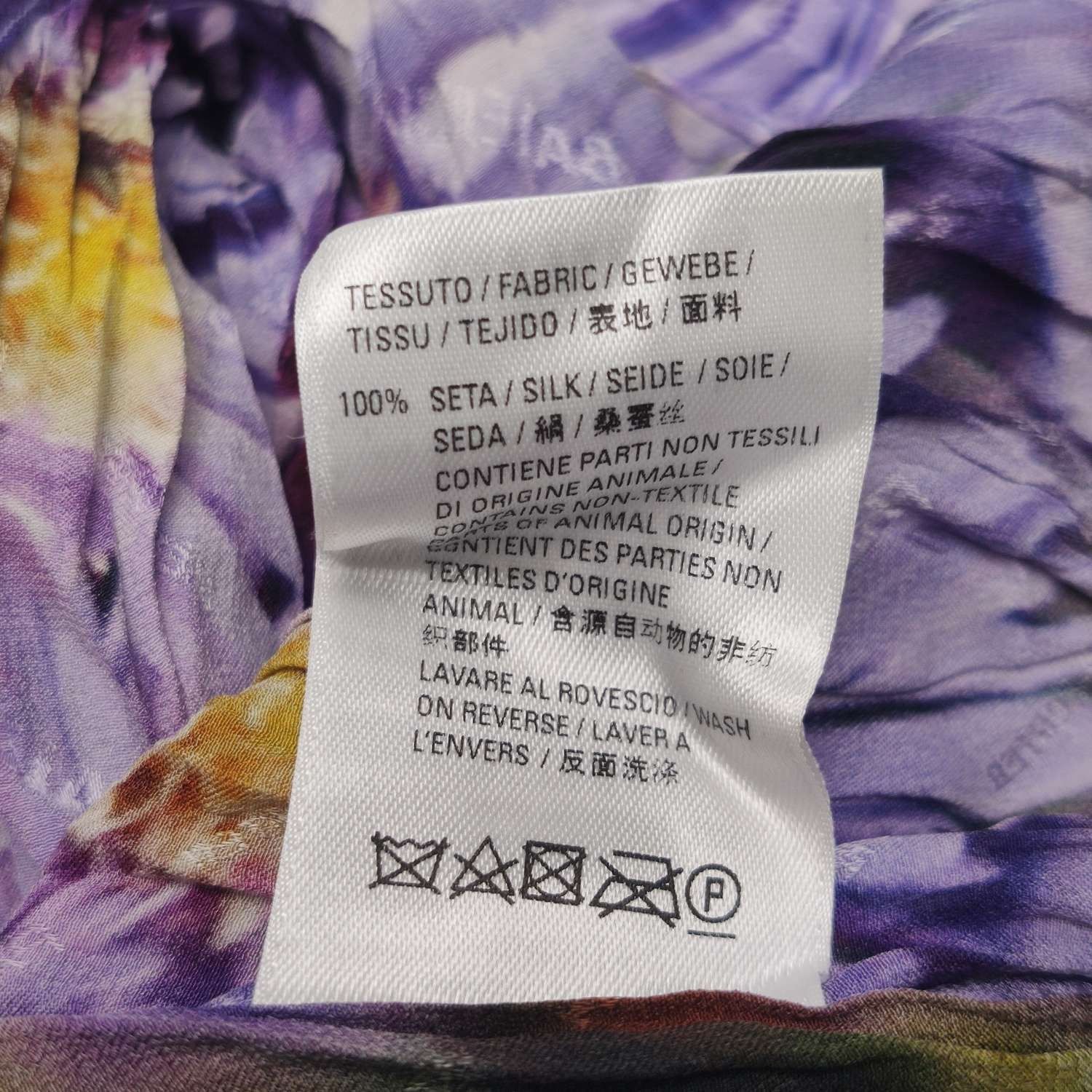 Balenciaga Balenciaga Purple Floral Silk Collared Shirt XXS Size XXS / US 00 / IT 34 - 19 Thumbnail