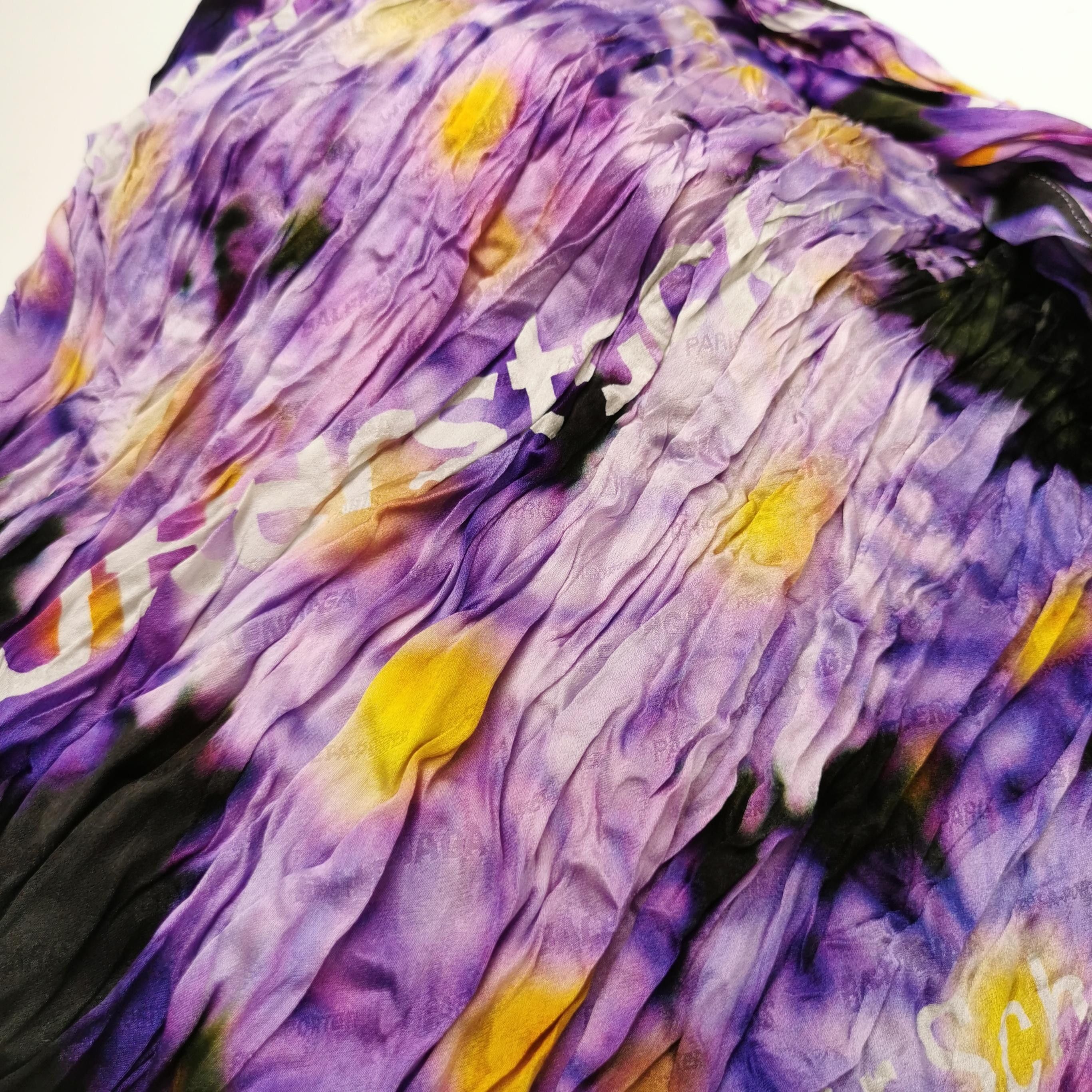Balenciaga Balenciaga Purple Floral Silk Collared Shirt XXS Size XXS / US 00 / IT 34 - 5 Thumbnail