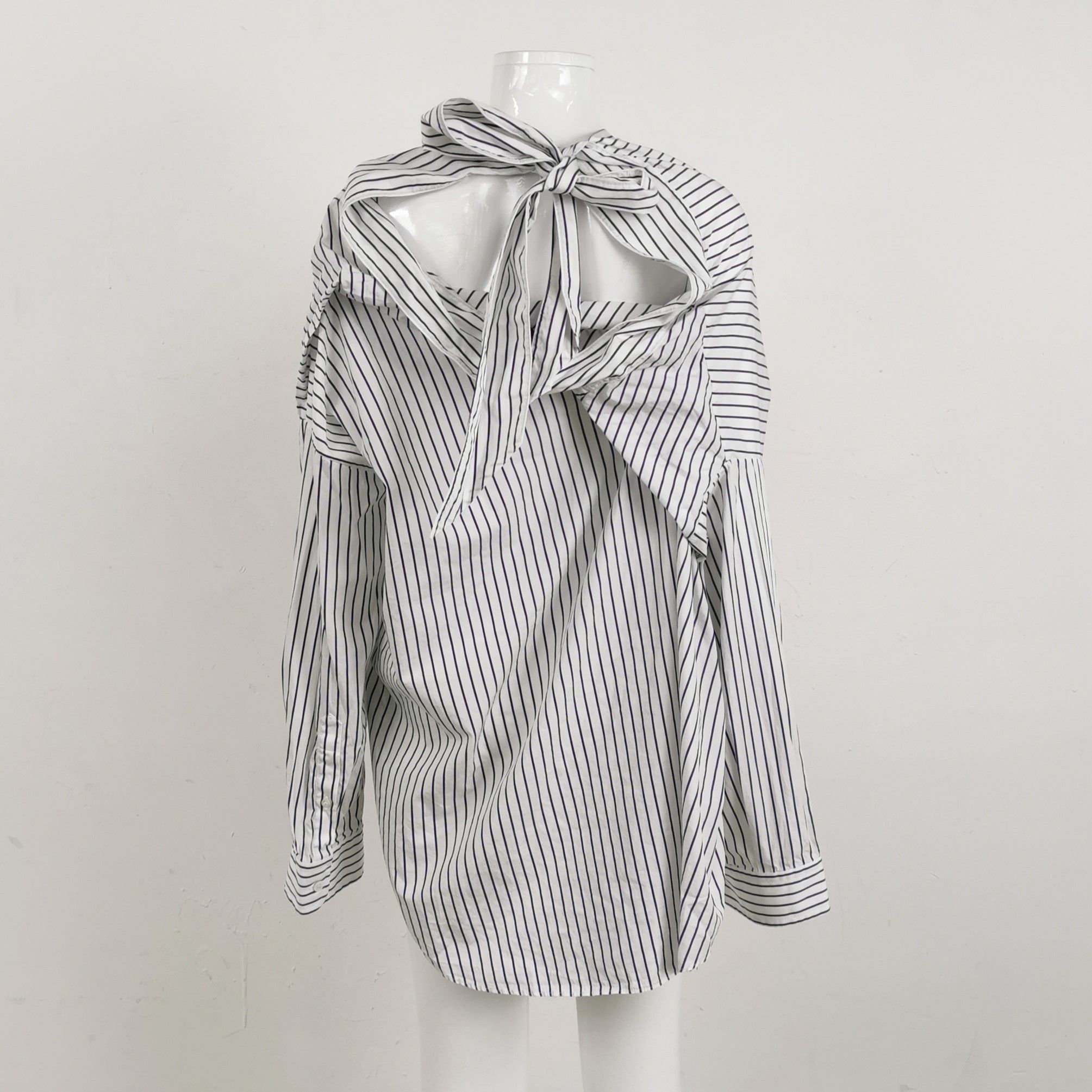 Balenciaga Balenciaga Striped Cotton Shirt XXS/34 Size XXS / US 00 / IT 34 - 4 Thumbnail