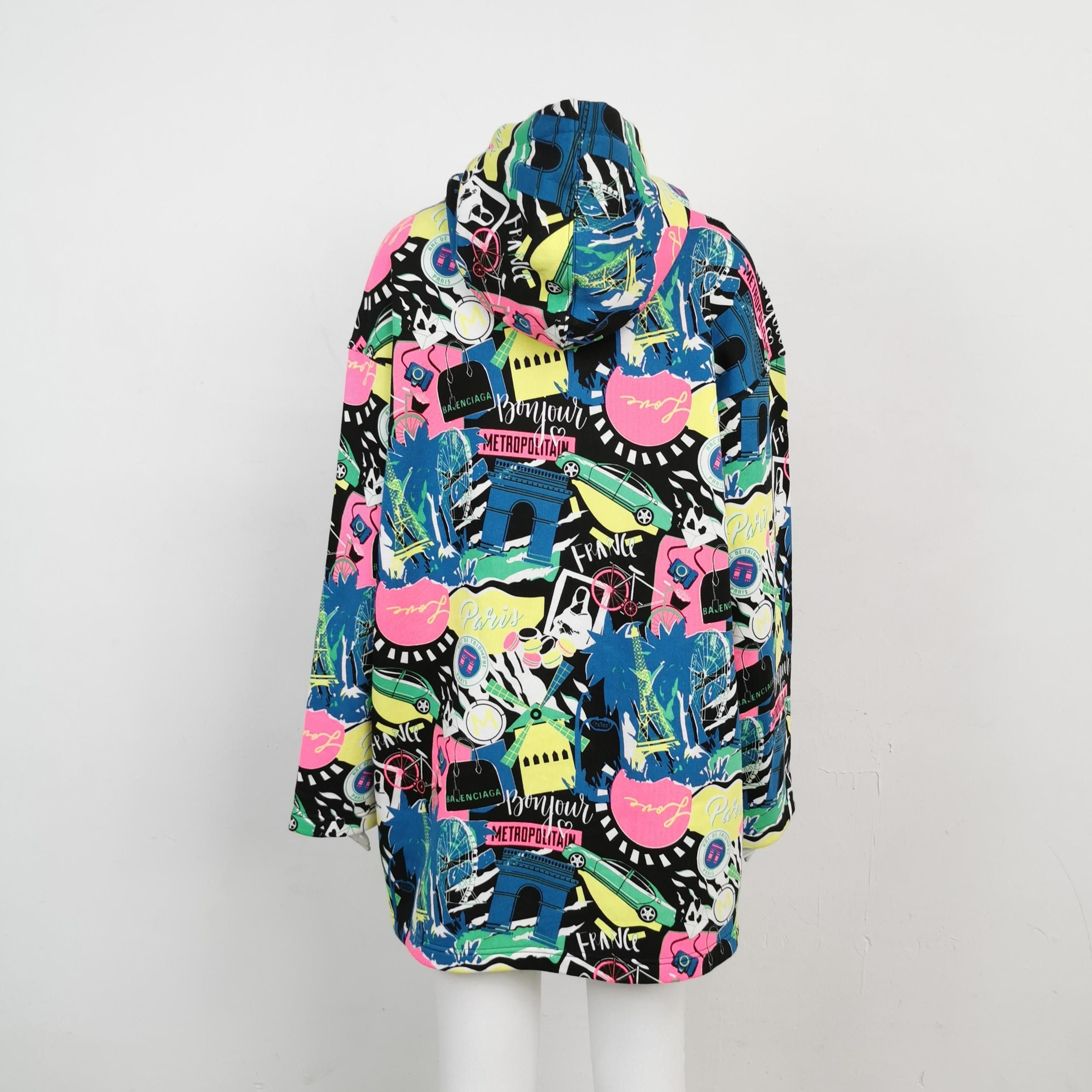 Balenciaga Balenciaga XS Cotton Graphic Print Hoodie Size XS / US 0-2 / IT 36-38 - 4 Thumbnail