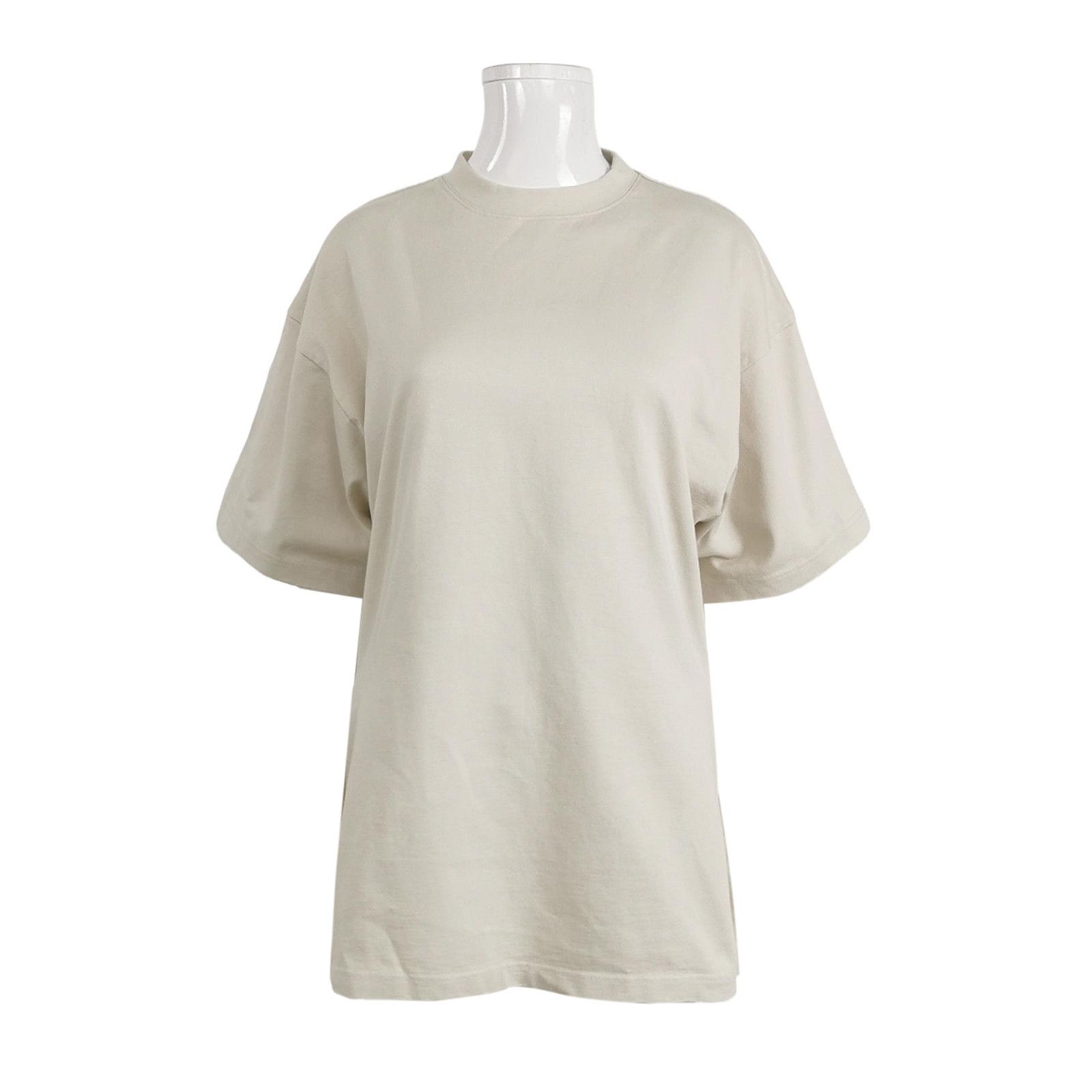 Balenciaga Balenciaga Beige Cotton Oversized Short-Sleeve Top S Size S / US 4 / IT 40 - 2 Thumbnail