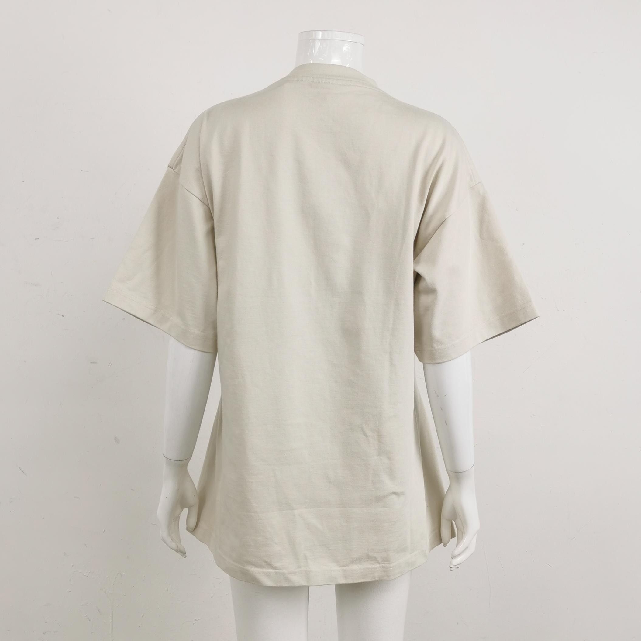 Balenciaga Balenciaga Beige Cotton Oversized Short-Sleeve Top S Size S / US 4 / IT 40 - 4 Thumbnail
