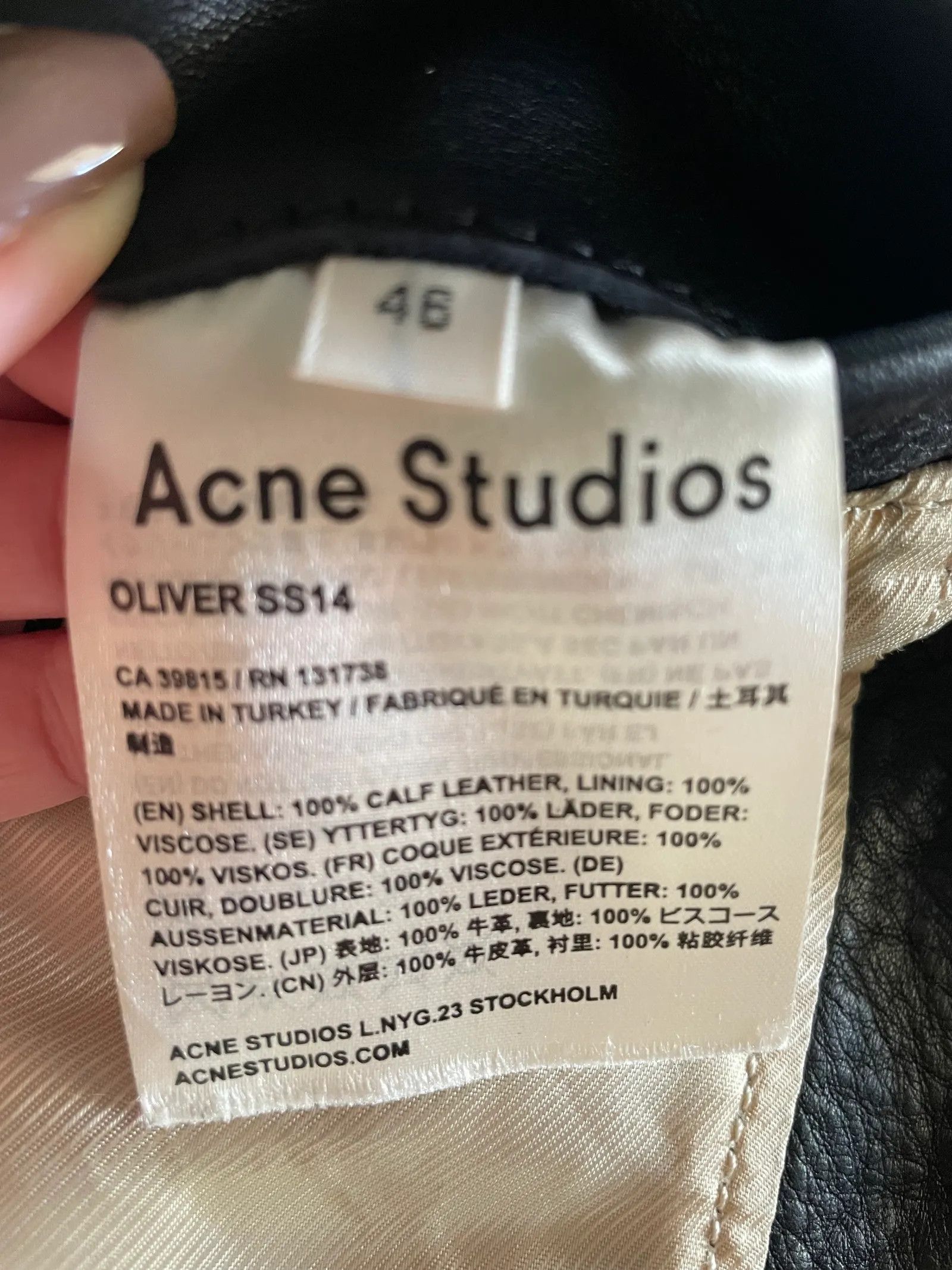 Acne Studios Acne Studios Leather Jacket Size US S / EU 44-46 / 1 - 4 Thumbnail