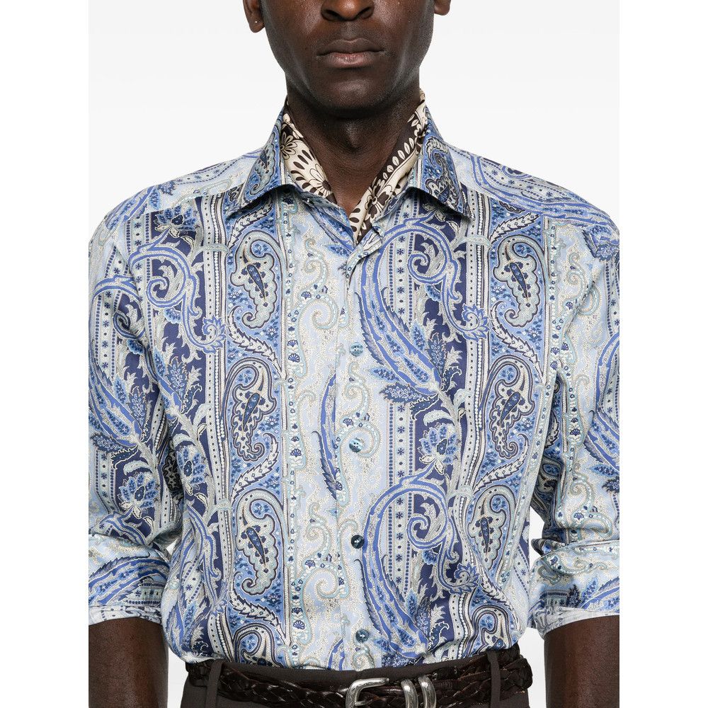 Etro Etro BLUE Shirts Size US XL / EU 56 / 4 - 4 Thumbnail