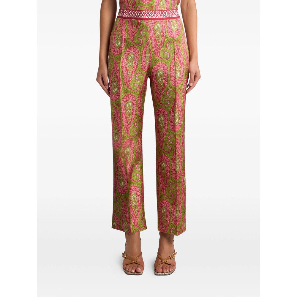 Etro Etro GREEN Trousers - Cropped Trousers Size 28" / US 6 / IT 42 - 2 Thumbnail