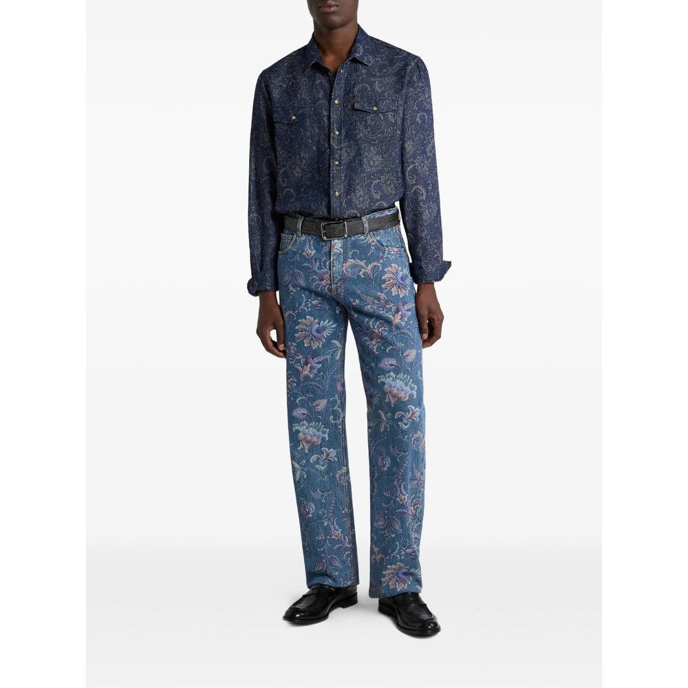Etro Etro BLUE Shirts Size US L / EU 52-54 / 3 - 5 Thumbnail