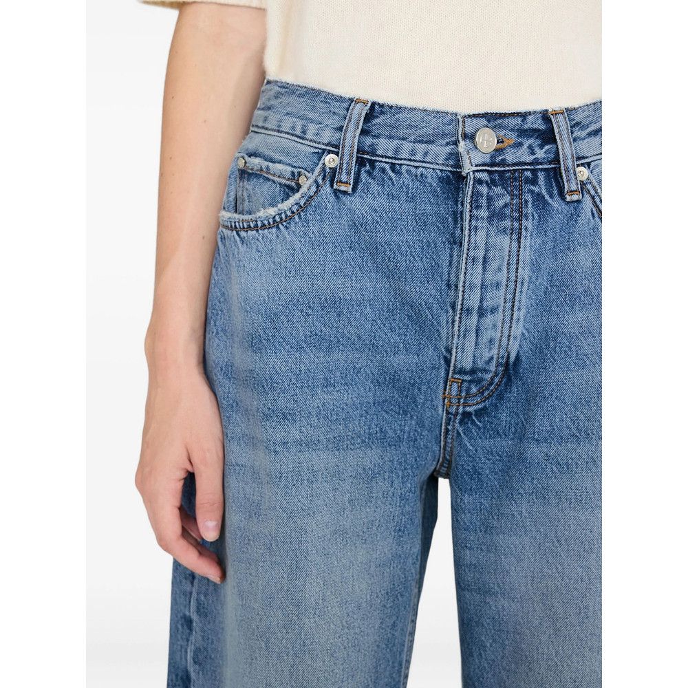 Anine Bing Anine Bing BLUE Denim - Straight-Leg Jeans Size 27" / US 4 / IT 40 - 4 Thumbnail