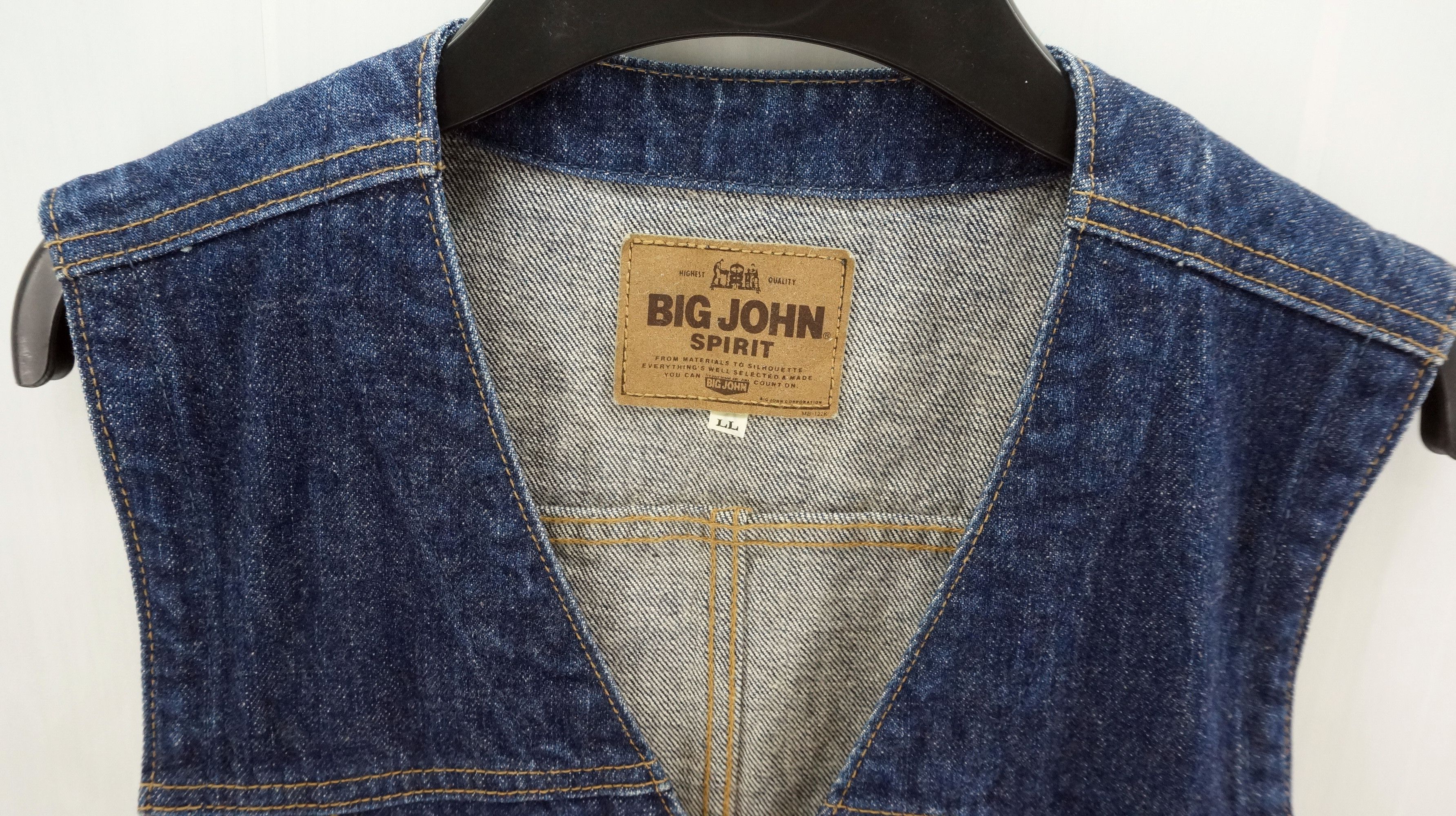 Big John Vintage Japanese Brand - Big John Denim Vest Size US S / EU 44-46 / 1 - 3 Thumbnail