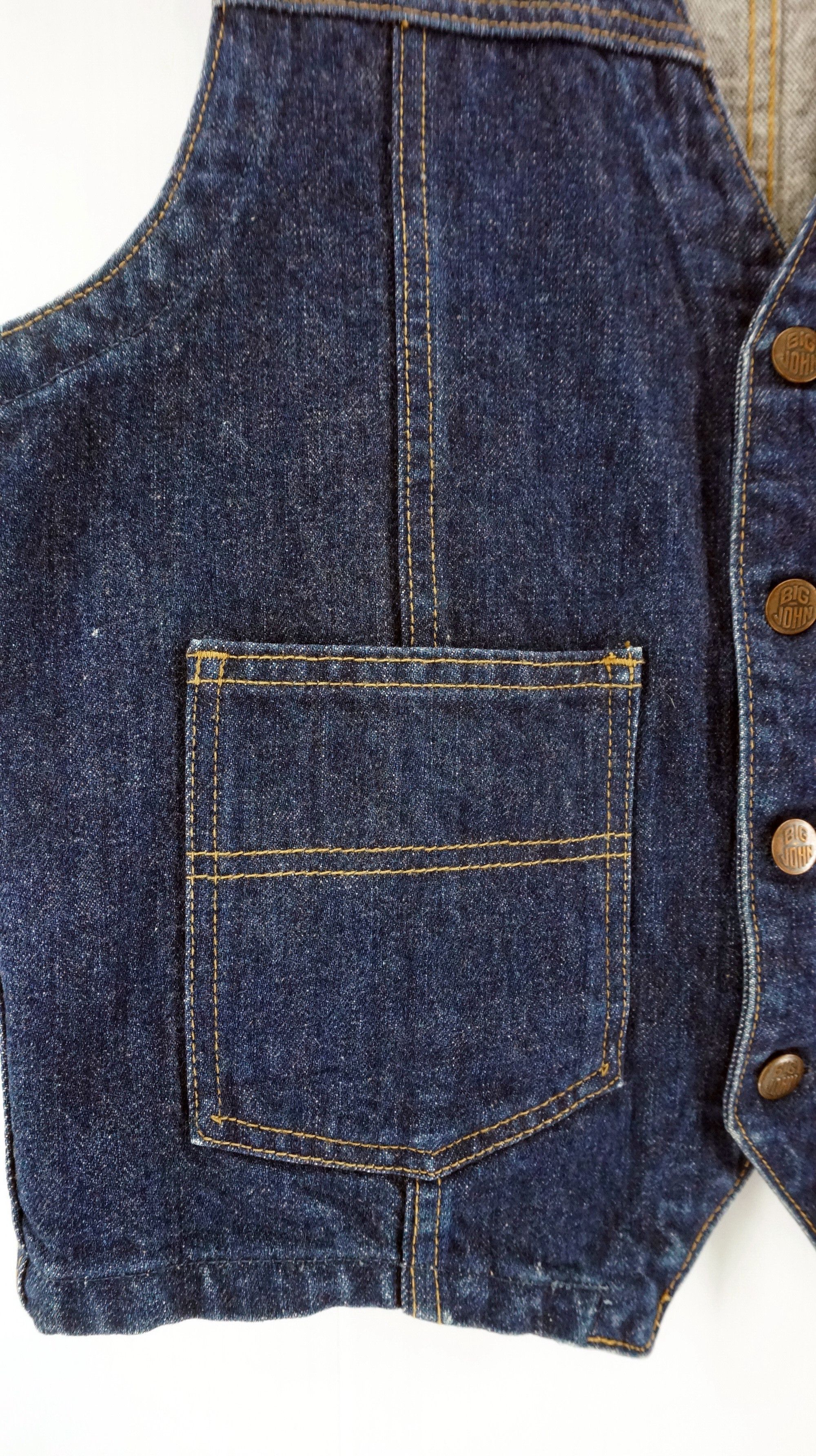 Big John Vintage Japanese Brand - Big John Denim Vest Size US S / EU 44-46 / 1 - 6 Thumbnail