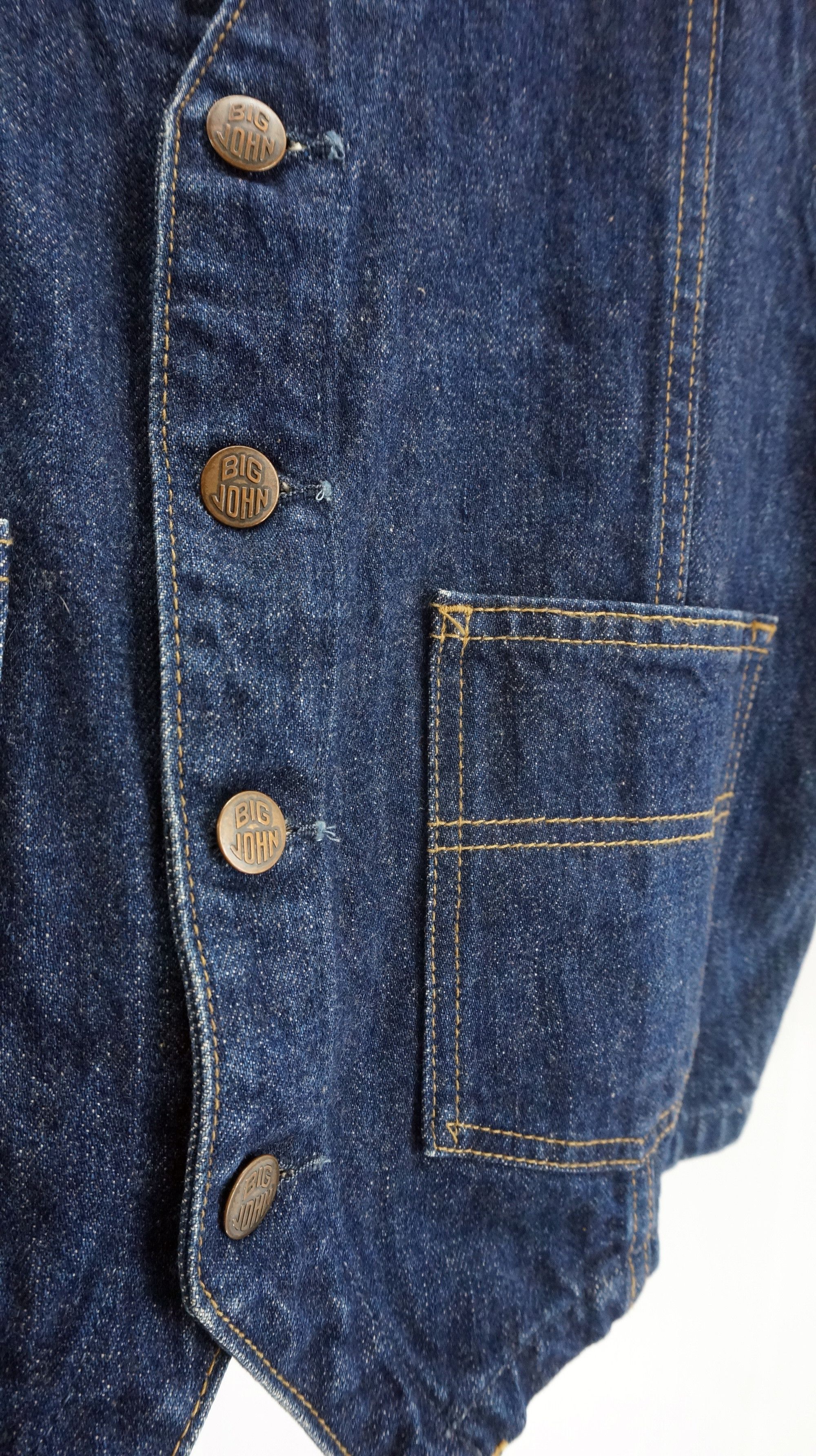 Big John Vintage Japanese Brand - Big John Denim Vest Size US S / EU 44-46 / 1 - 7 Thumbnail
