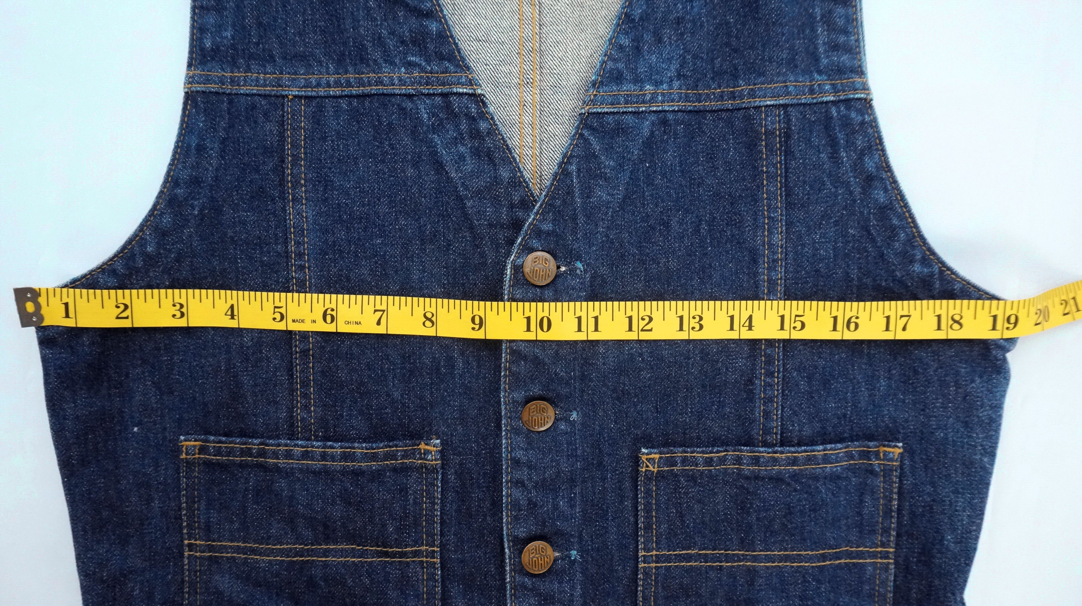 Big John Vintage Japanese Brand - Big John Denim Vest Size US S / EU 44-46 / 1 - 12 Thumbnail