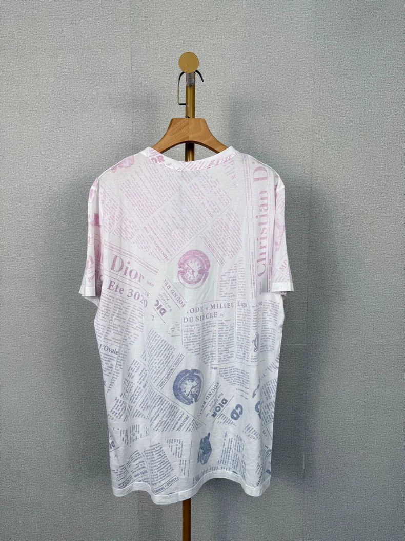 Dior Dior Newspaper Print Short Sleeve T-shirt Size US M / EU 48-50 / 2 - 2 Thumbnail