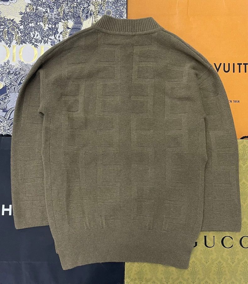 Hermes Hermes Green Wool Knit Sweater Size US M / EU 48-50 / 2 - 2 Thumbnail