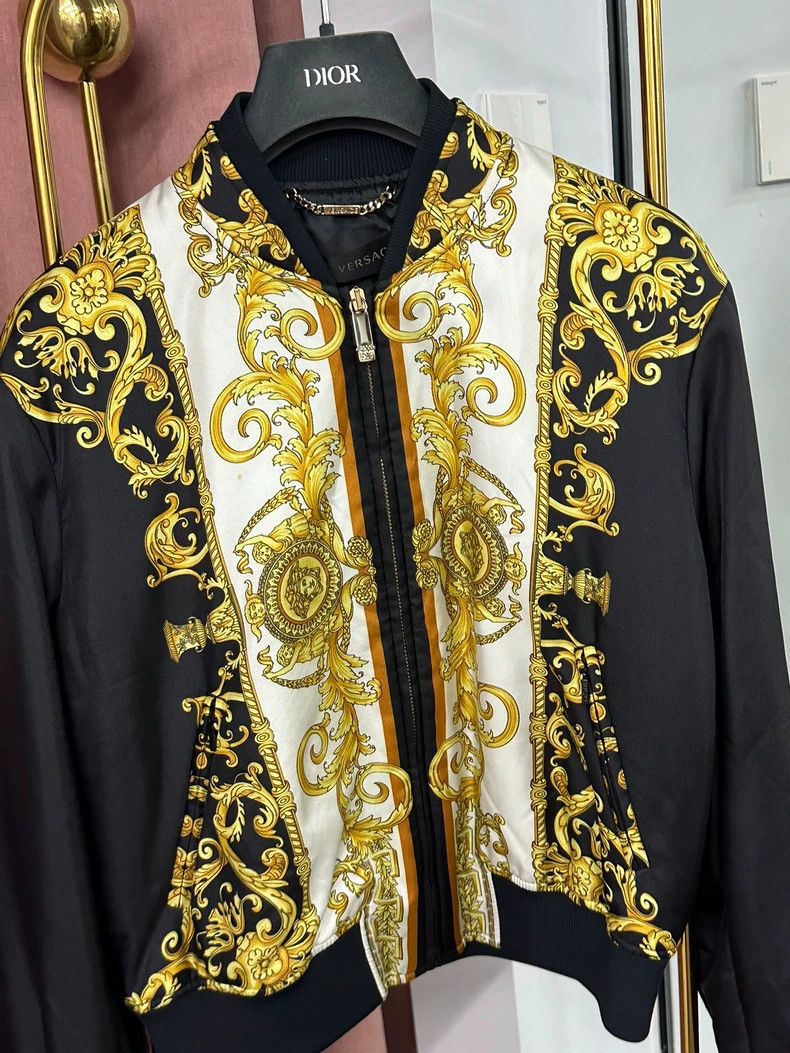 Versace Versace Black Gold Print Jacket Size US M / EU 48-50 / 2 - 2 Thumbnail