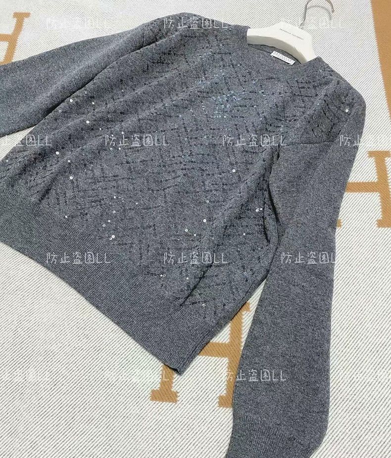 Brunello Cucinelli Brunello Cucinelli Sequin Cashmere Sweater Size US S / EU 44-46 / 1 - 7 Thumbnail