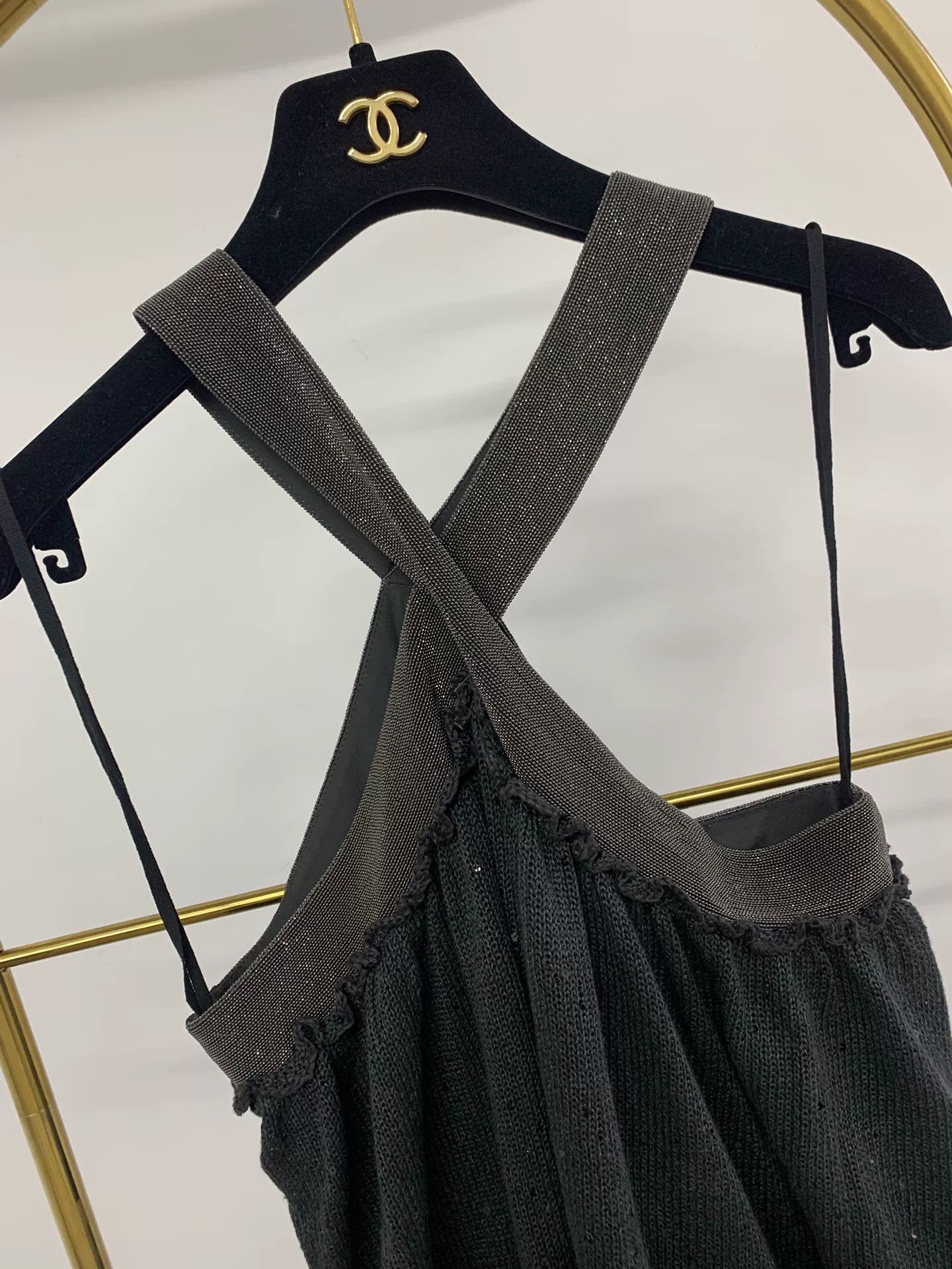 Brunello Cucinelli Brunello Cucinelli Black Halter Dress Size US M / EU 48-50 / 2 - 2 Thumbnail