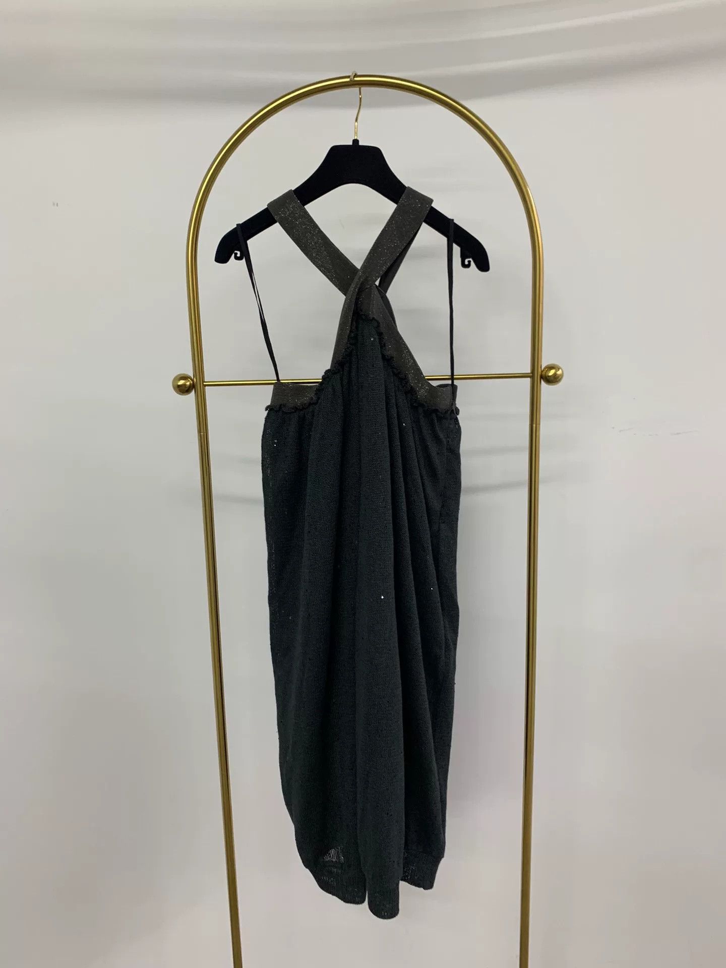 Brunello Cucinelli Brunello Cucinelli Black Halter Dress Size US M / EU 48-50 / 2 - 3 Thumbnail