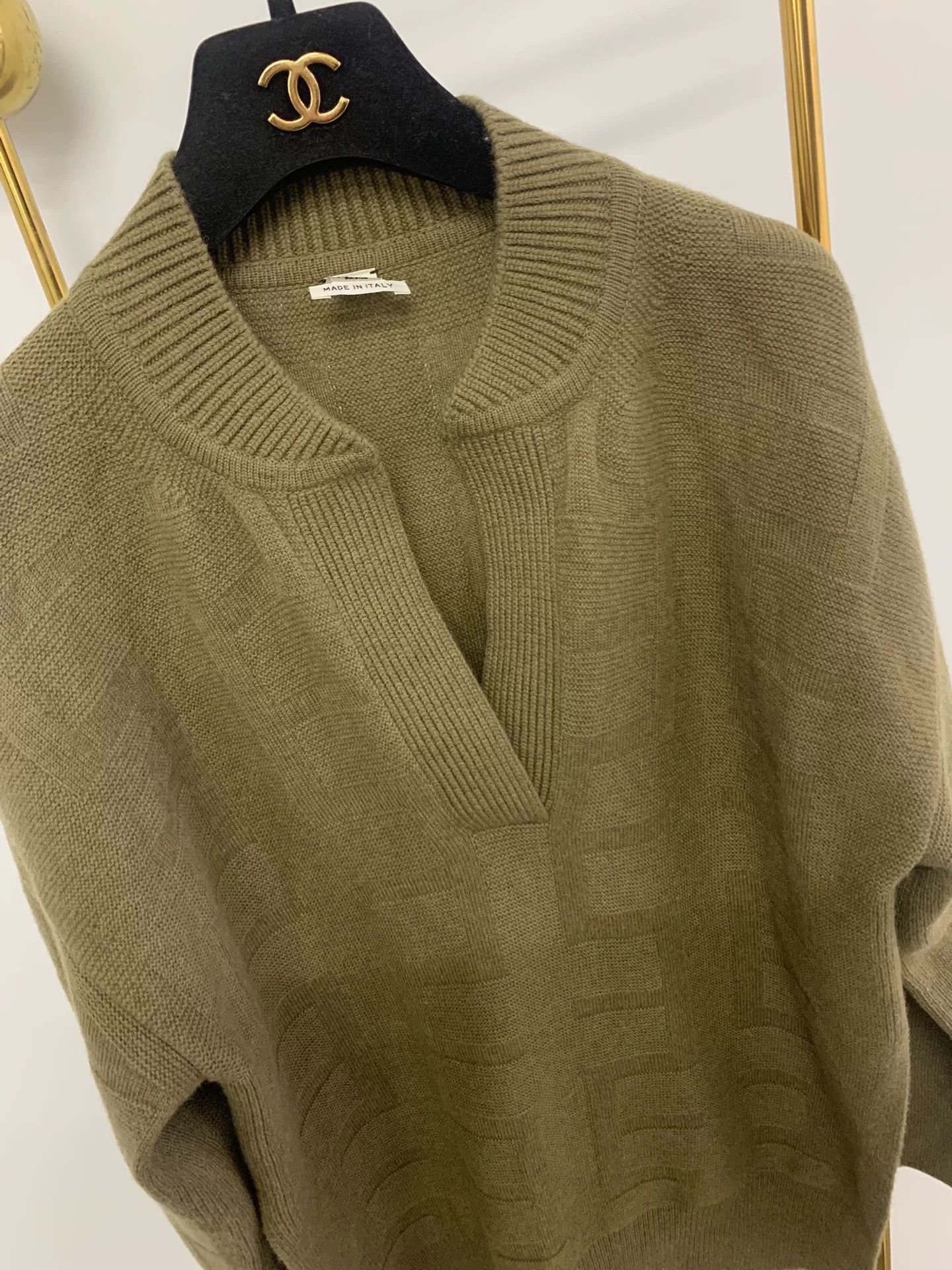 Hermes Hermes Green Wool Knit Sweater Size US XS / EU 42 / 0 - 2 Thumbnail