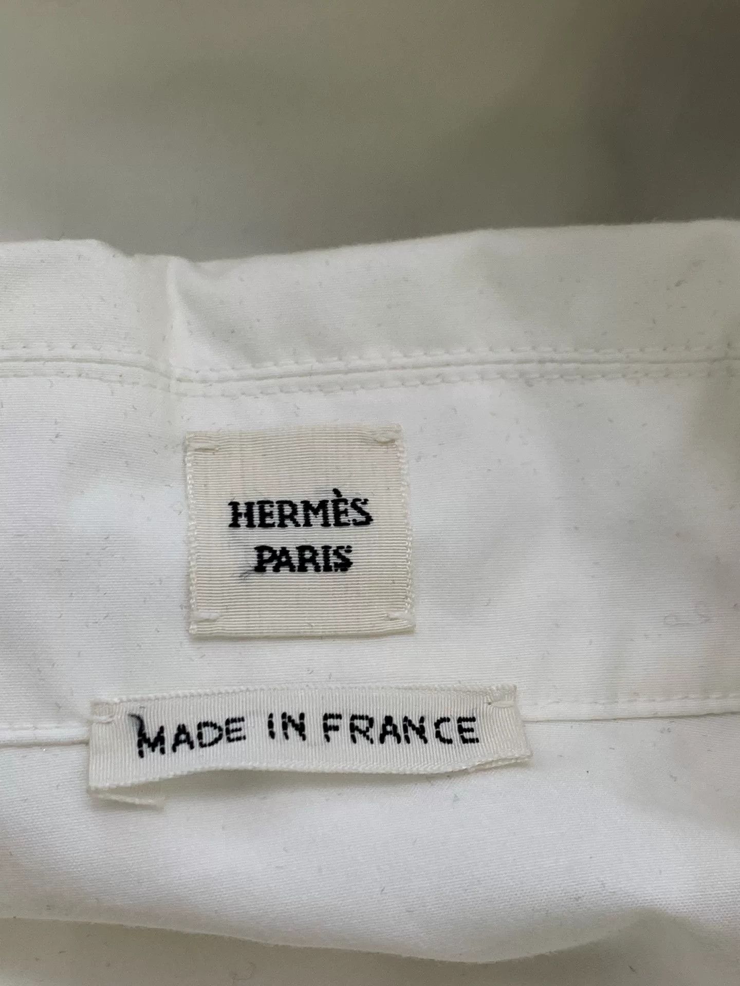 Hermes Hermes White Waist-Cinched Shirt Size US M / EU 48-50 / 2 - 4 Thumbnail