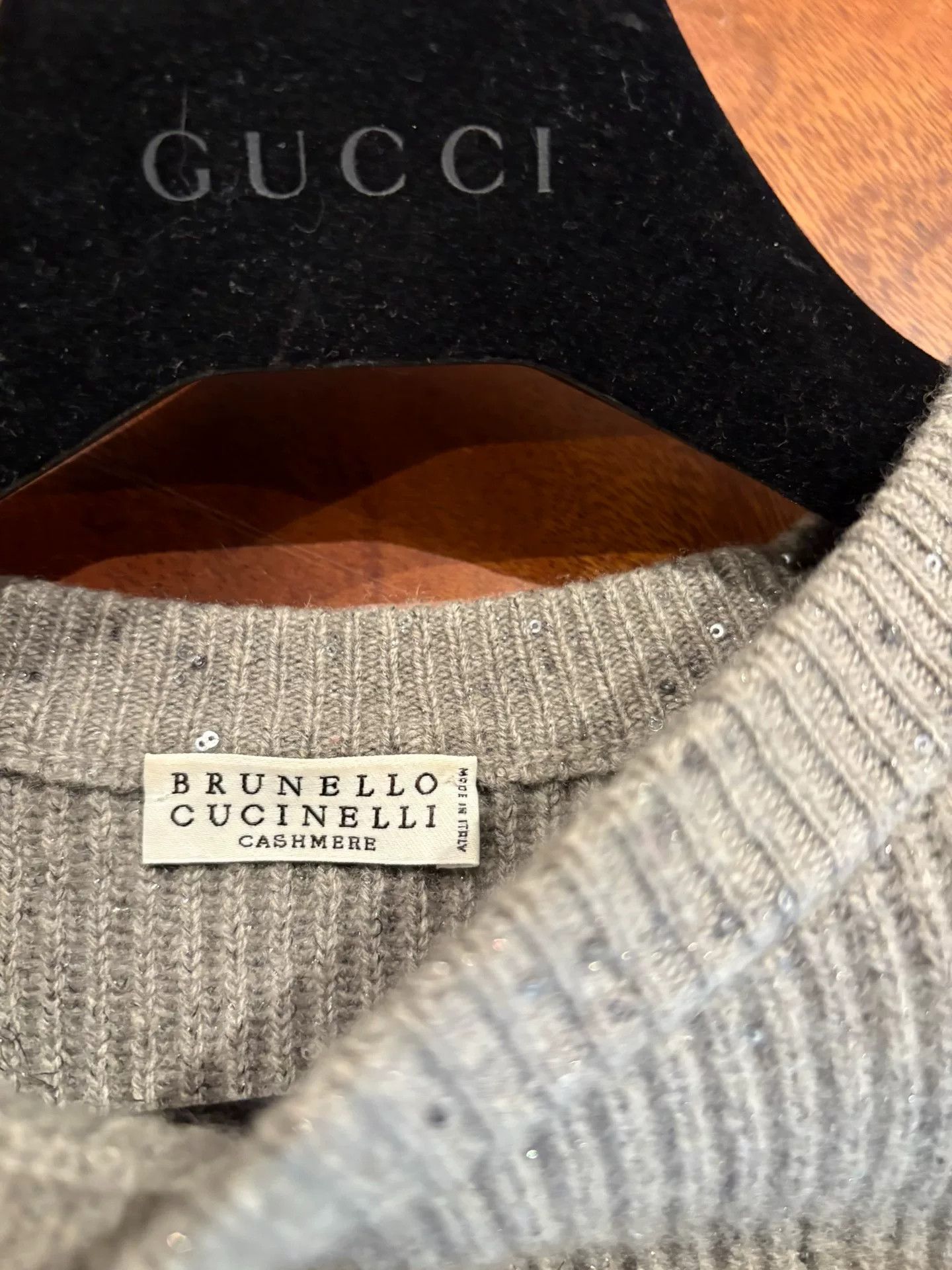 Brunello Cucinelli Brunello Cucinelli Sequin Cashmere Sweater Size US L / EU 52-54 / 3 - 5 Thumbnail