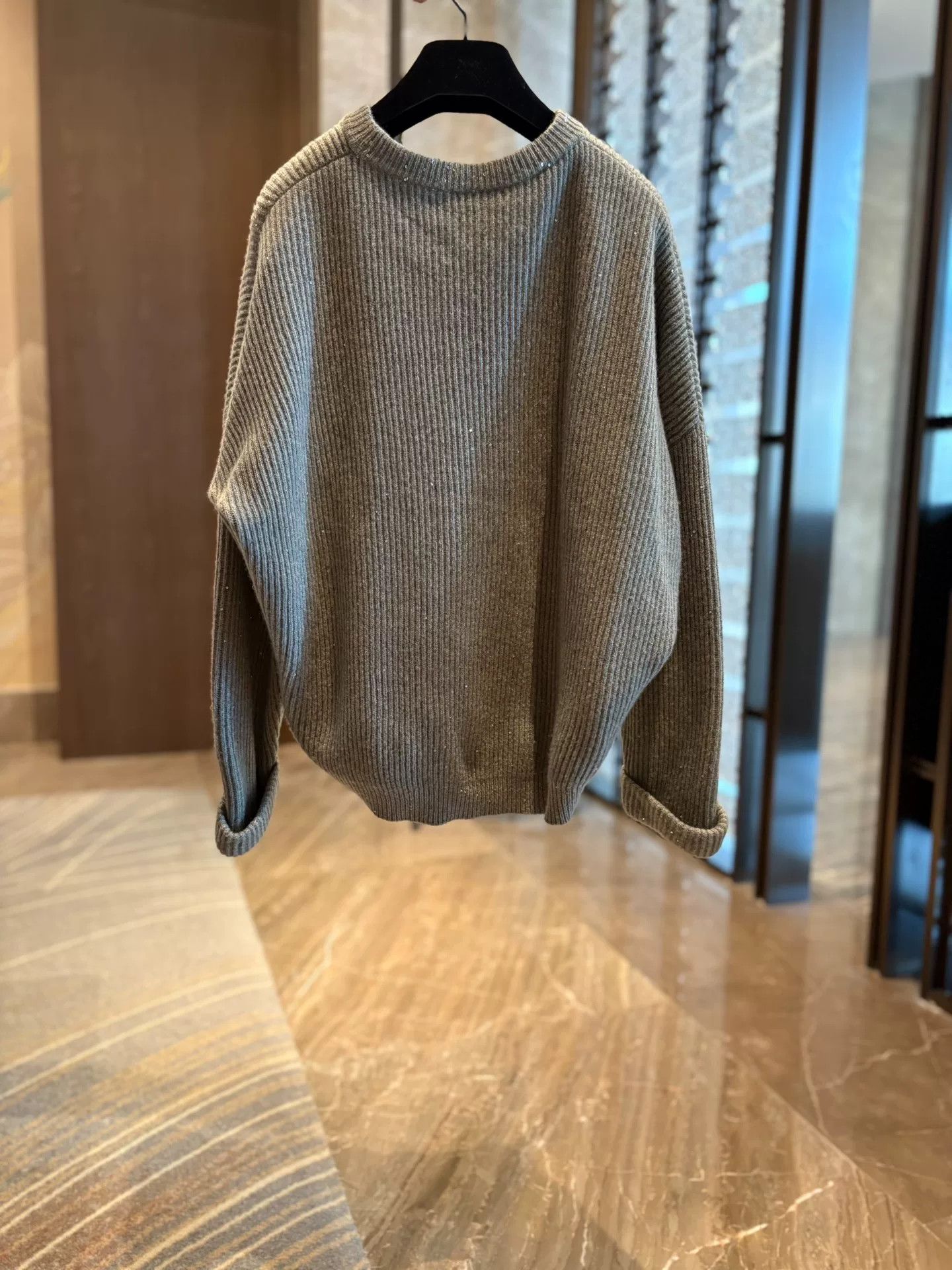 Brunello Cucinelli Brunello Cucinelli Sequin Cashmere Sweater Size US L / EU 52-54 / 3 - 2 Thumbnail