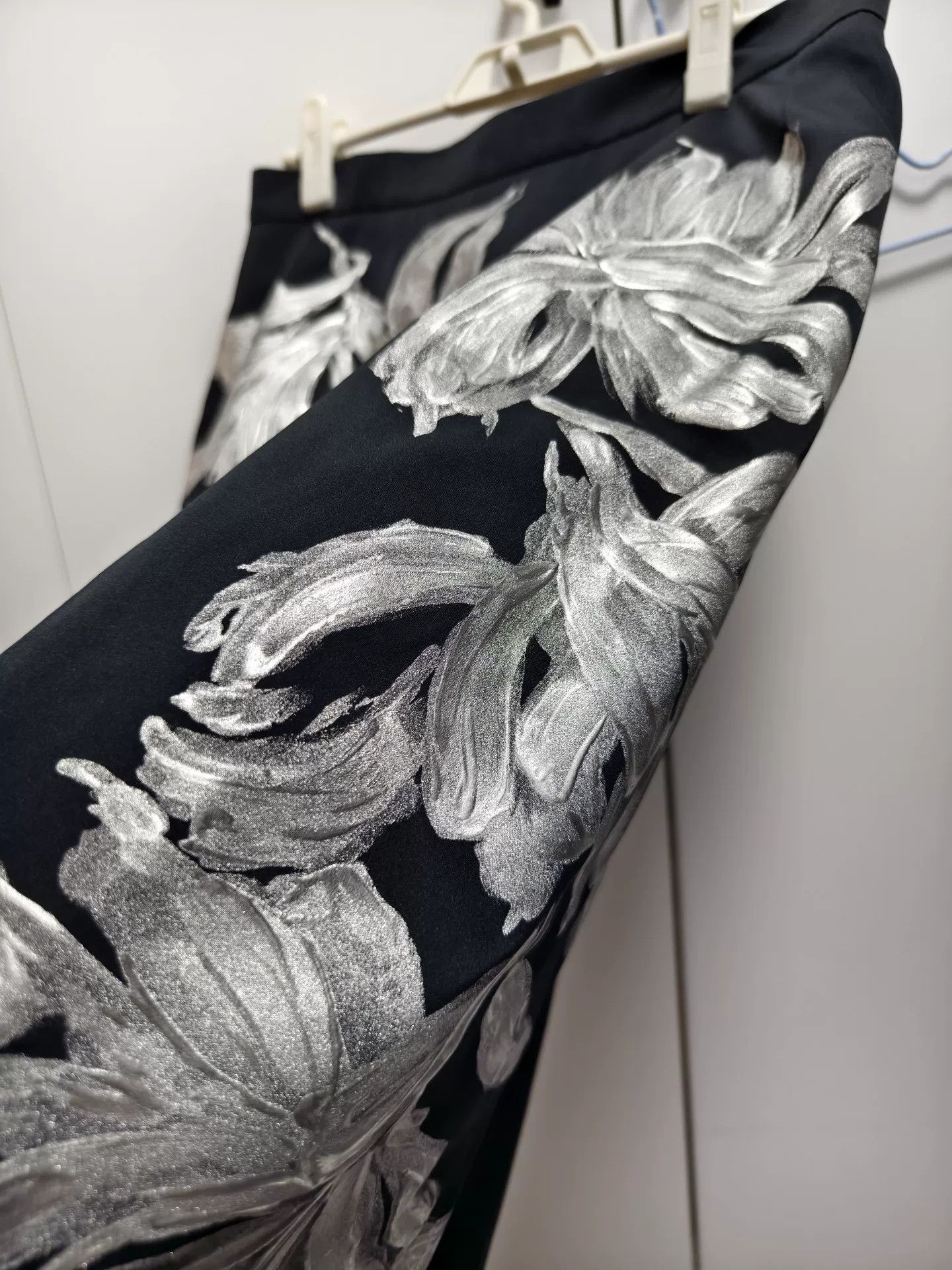 Dries Van Noten dries van noten silver floral layered skirt Size US 44 / EU 60 - 2 Thumbnail