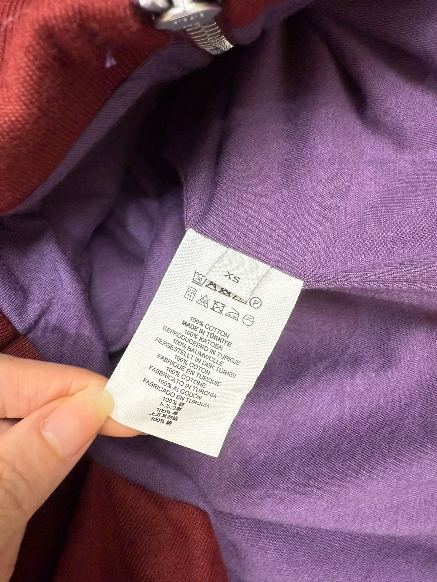 Dries Van Noten Dries Van Noten Burgundy Sweatshirt Jacket Size US XS / EU 42 / 0 - 6 Thumbnail