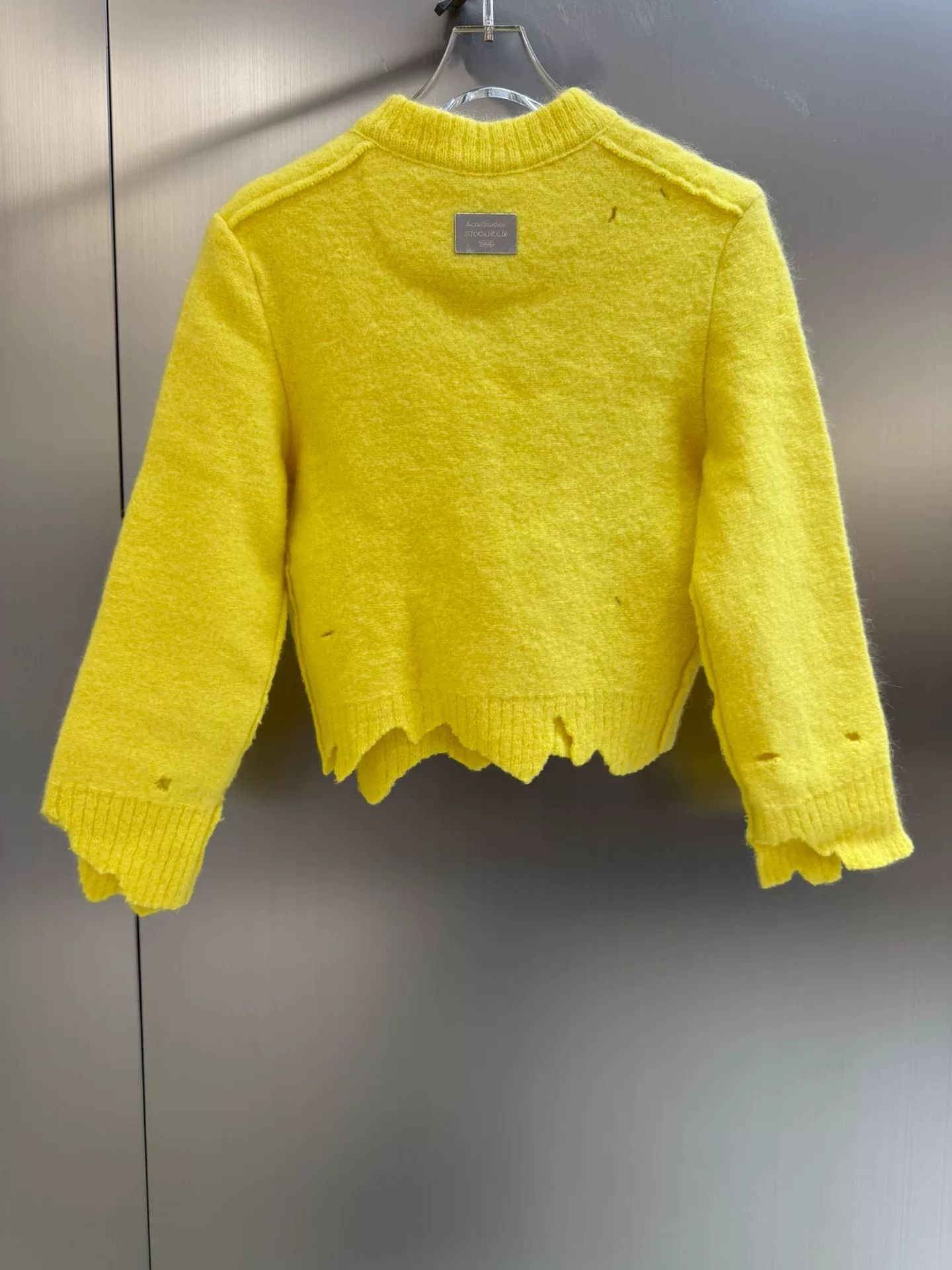 Acne Studios Acne Studios Yellow Knit Sweater XXS Size US XXS / EU 40 - 2 Thumbnail