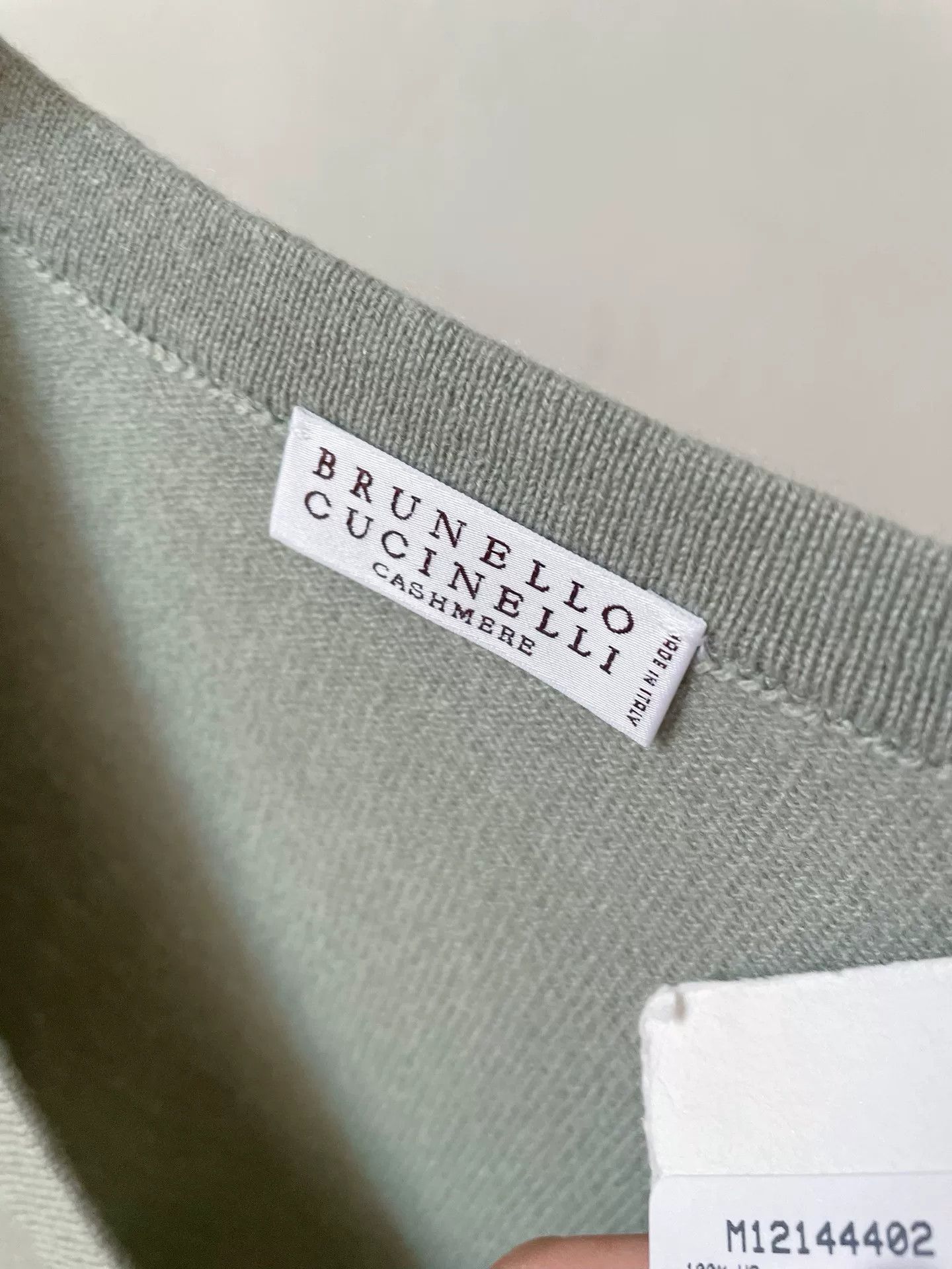 Brunello Cucinelli Brunello Cucinelli Green Cashmere Sweater Size US S / EU 44-46 / 1 - 6 Thumbnail