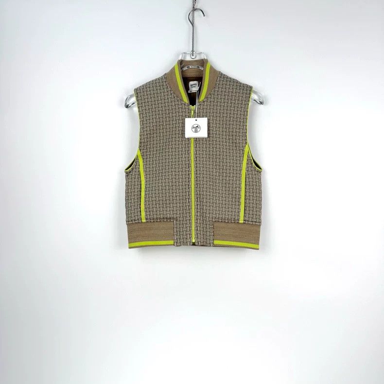 Hermes Hermes Beige Logo Cotton Nylon Vest Size US XS / EU 42 / 0 - 3 Thumbnail