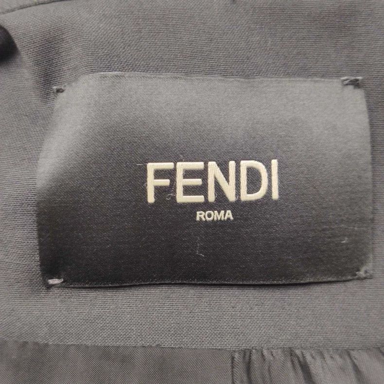 Fendi Fendi Wool Blend Solid Collared Shirt Size US XL / EU 56 / 4 - 5 Thumbnail