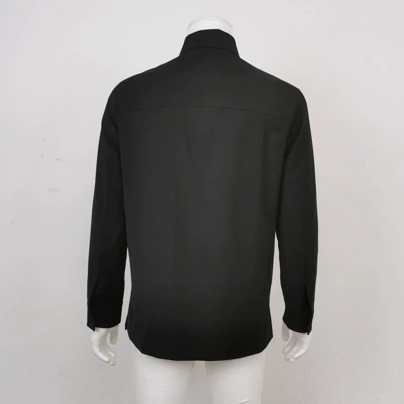 Fendi Fendi Wool Blend Solid Collared Shirt Size US XL / EU 56 / 4 - 2 Thumbnail