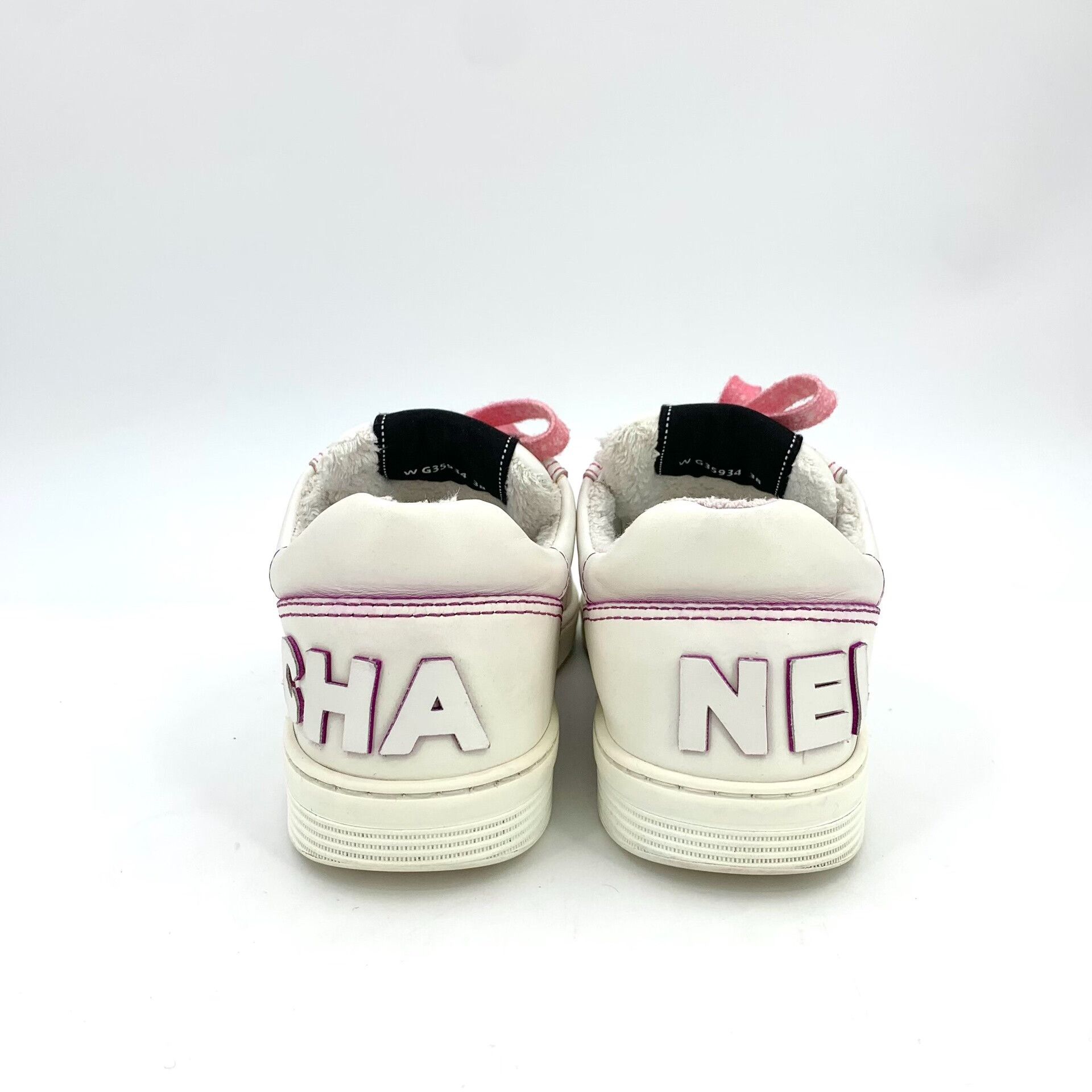 Chanel Chanel White Lace-Up Suede Sneakers Size US 8 / EU 41 - 4 Thumbnail