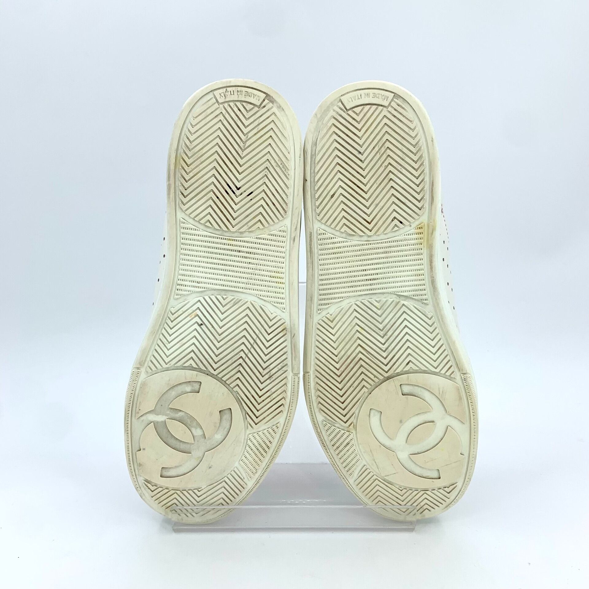 Chanel Chanel White Lace-Up Suede Sneakers Size US 8 / EU 41 - 5 Thumbnail