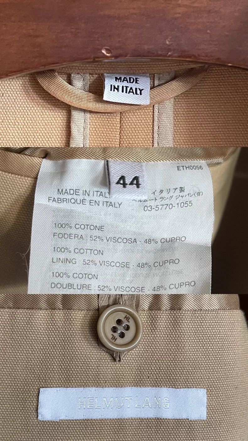 Helmut Lang Helmut Lang 00s Collar Cotton Coat Size US M / EU 48-50 / 2 - 8 Thumbnail