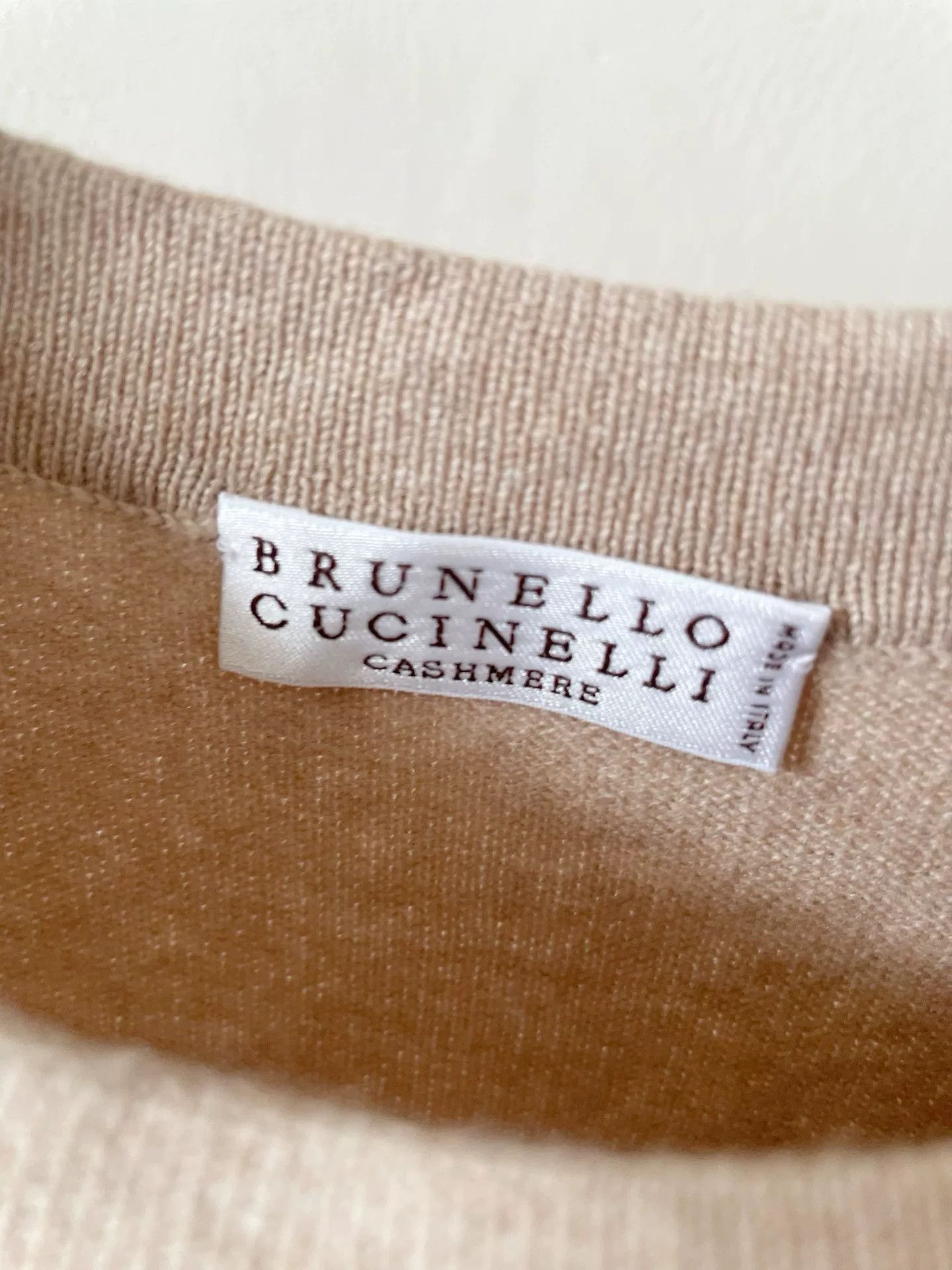 Brunello Cucinelli Brunello Cucinelli Beige Embellished Sweater Size US XS / EU 42 / 0 - 5 Thumbnail