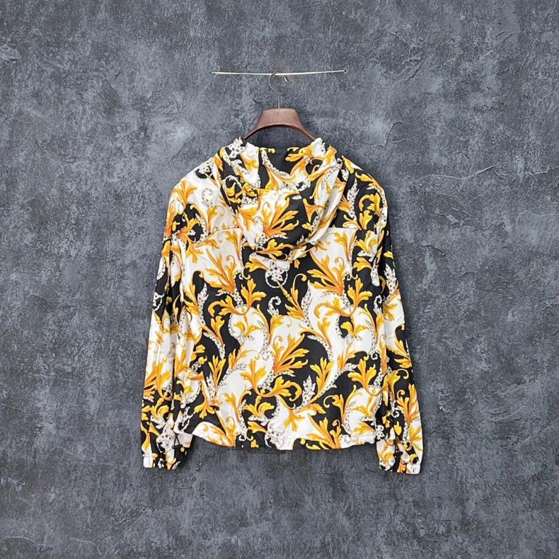 Versace VERSACE Floral Print Hooded Jacket Size US M / EU 48-50 / 2 - 2 Thumbnail