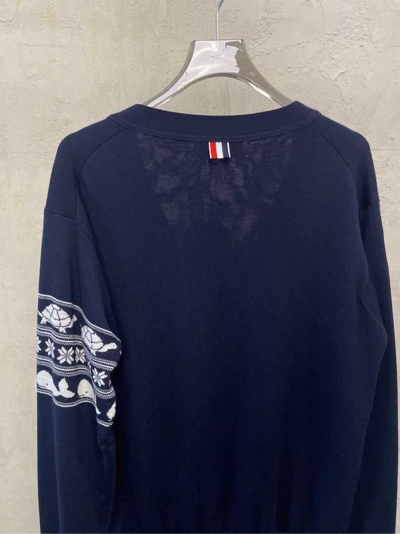 Thom Browne Thom Browne Navy Wool Knit Cardigan Size US S / EU 44-46 / 1 - 6 Thumbnail