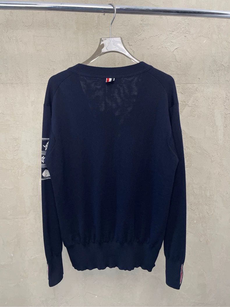 Thom Browne Thom Browne Navy Wool Knit Cardigan Size US S / EU 44-46 / 1 - 3 Thumbnail