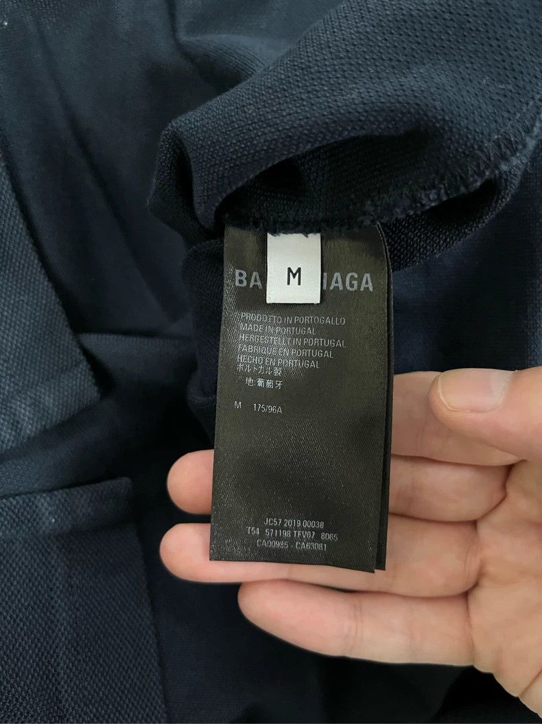 Balenciaga Balenciaga Navy Embroidered Logo Polo Size US M / EU 48-50 / 2 - 4 Thumbnail