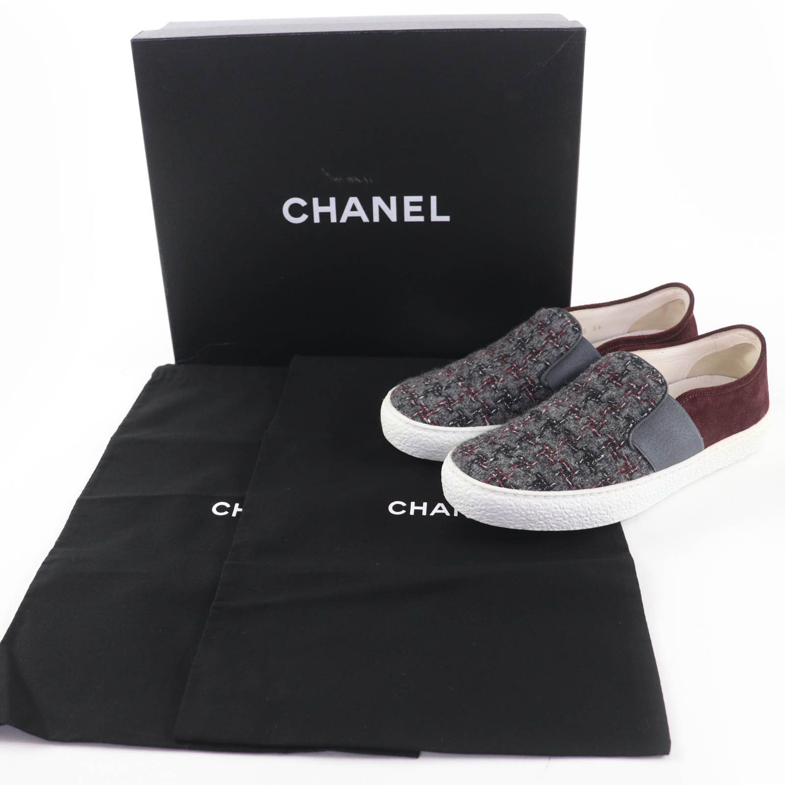 Chanel Chanel Chanel COCO Mark Tweed Suede Sneakers Suede Shoes G31713 DUTY FREE for USA Size ONE SIZE - 2 Thumbnail