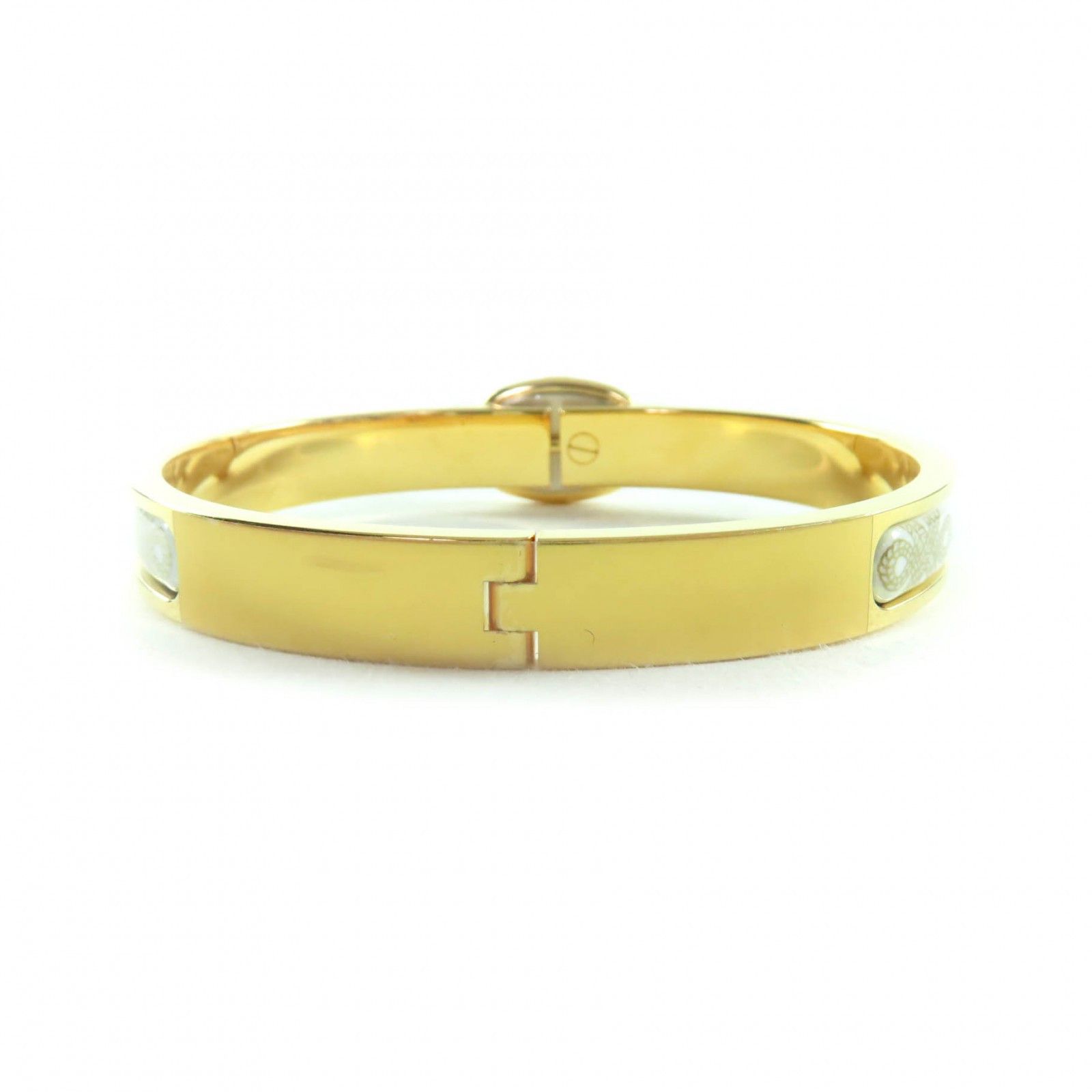 Hermes Hermes Hermès Mini Click Chaine d'Ancre Grand Apparat Bracelet Crocodile skin Bangle DUTY FREE for USA Size ONE SIZE - 4 Thumbnail