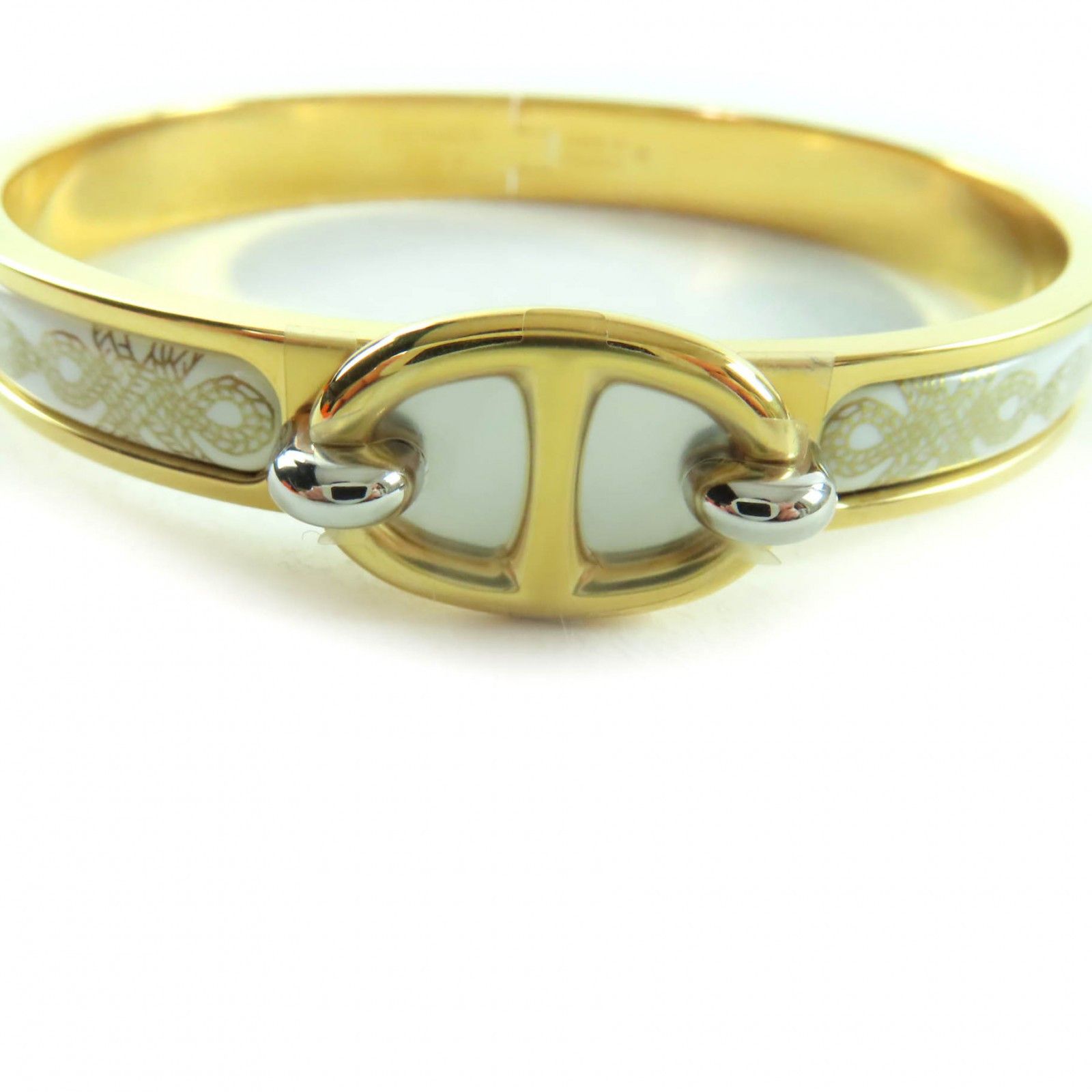 Hermes Hermes Hermès Mini Click Chaine d'Ancre Grand Apparat Bracelet Crocodile skin Bangle DUTY FREE for USA Size ONE SIZE - 5 Thumbnail