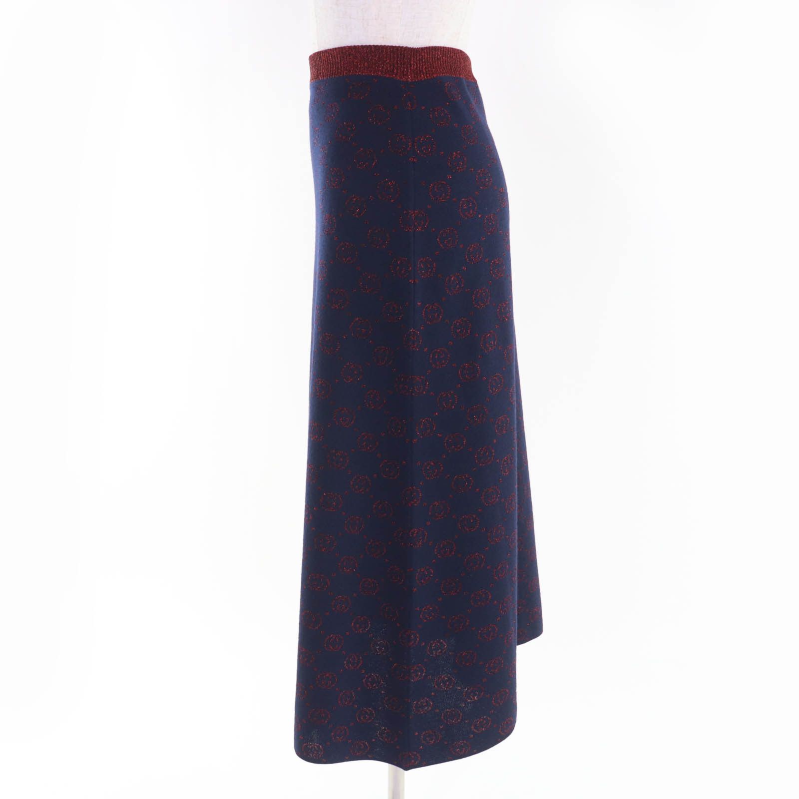 Gucci Gucci Gucci GGPattern Lame Jacquard Wool Knit Skirt Cotton Skirts 605923 DUTY FREE for USA Size ONE SIZE - 3 Thumbnail