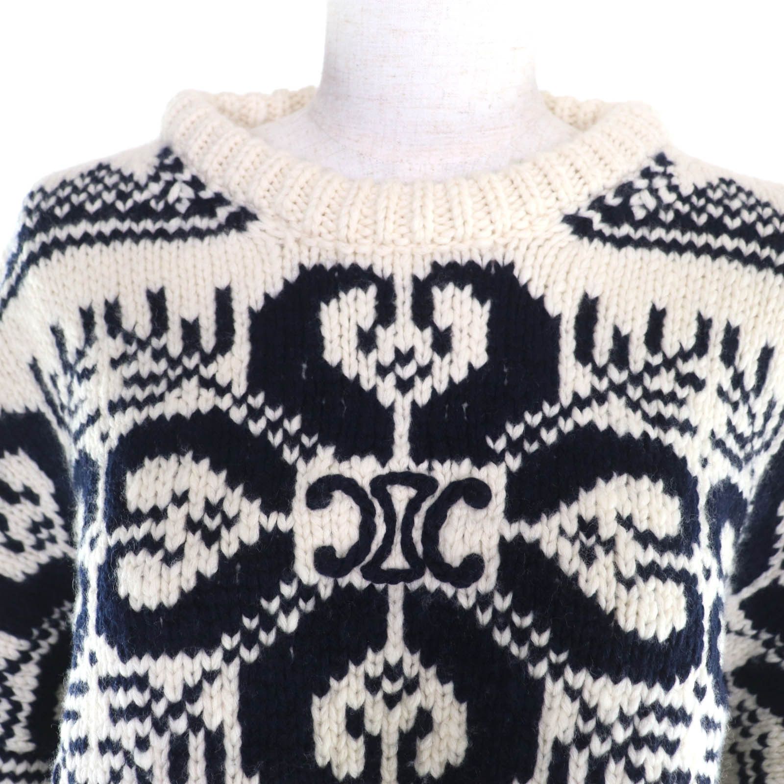 Celine Celine Celine Wool Knit Others Tops 2ADLR888Z01MA DUTY FREE for USA Size ONE SIZE - 4 Thumbnail