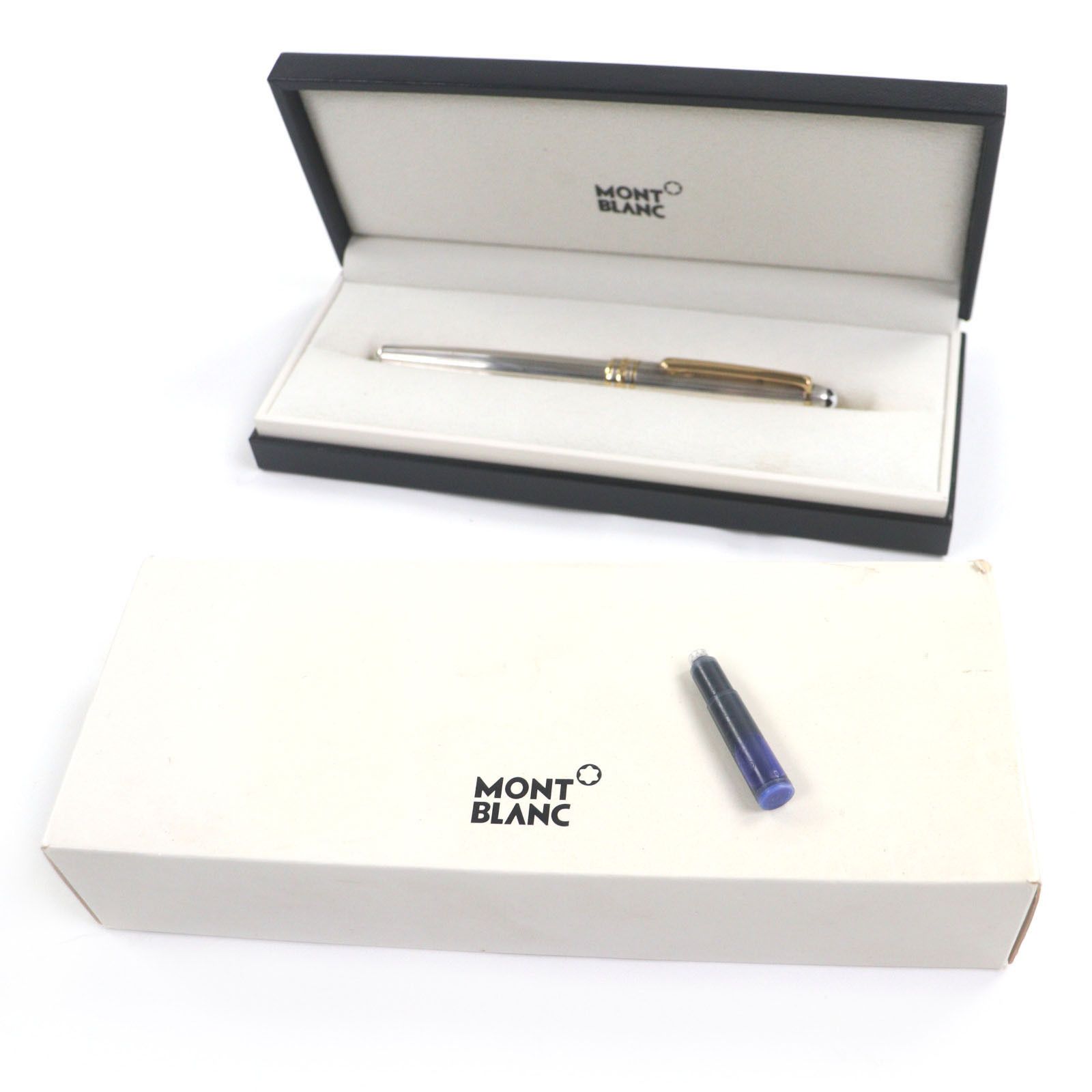 Montblanc Montblanc Montblanc Solitaire Au750 Silver Au750 Gold Fountain Pen Metal Pen DUTY FREE for USA Size ONE SIZE - 2 Thumbnail